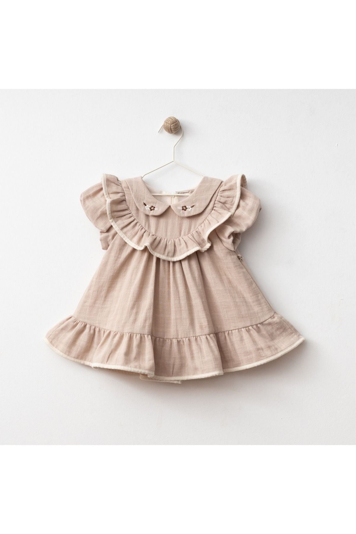 WONDRESS BABY Biyeli Keten Bebek Elbise