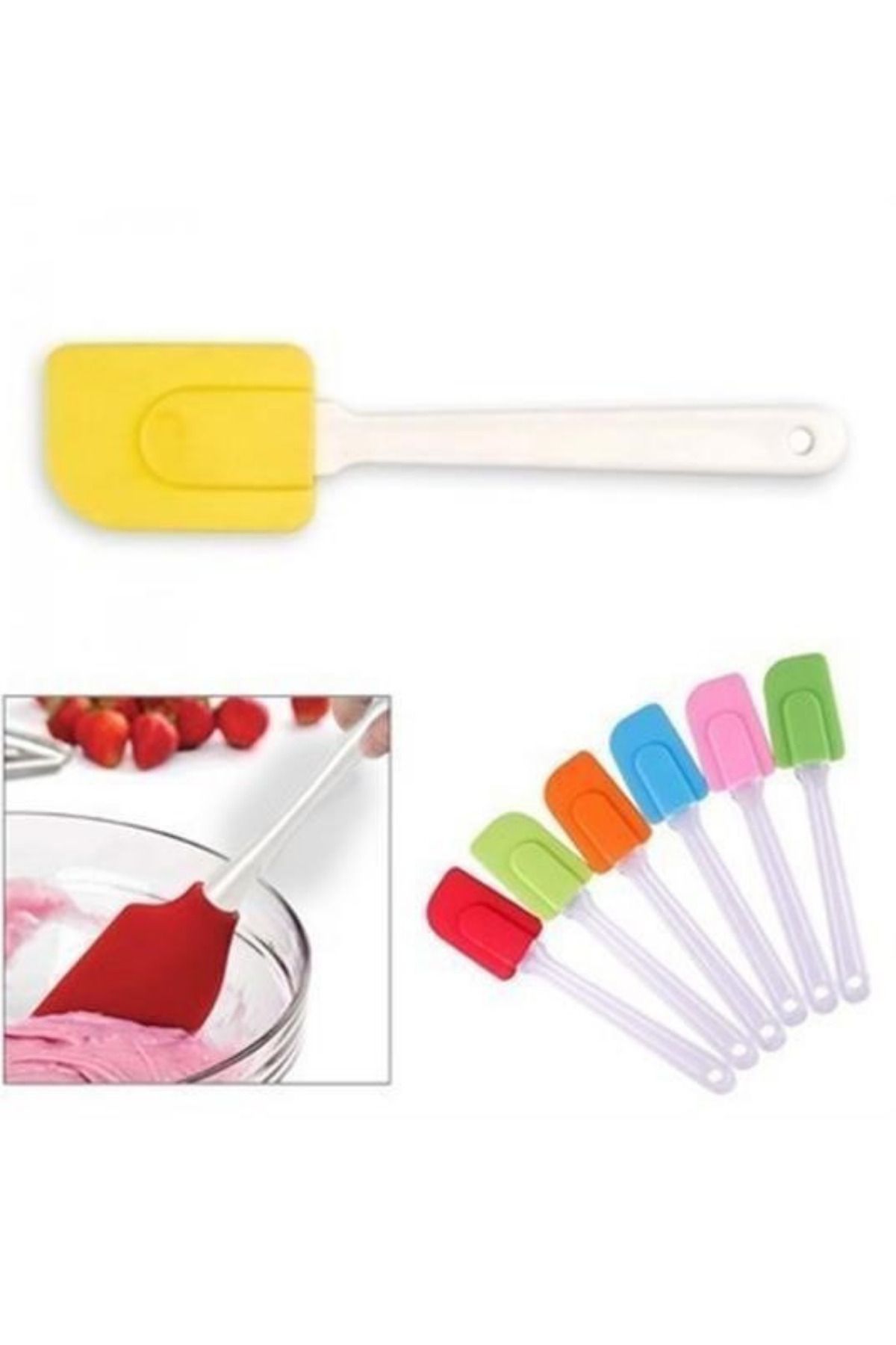 OZCMAX Pratik küçük kullanışlı spatula çocuklar için Dekoratif Silikon Spatulaa Sevimli Spatu (ZM)