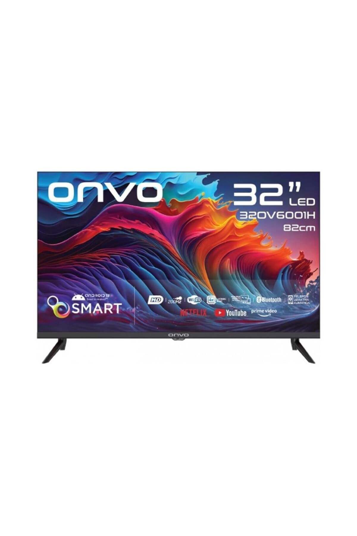 ONVO 32OV6001H 32inc 82 cm HD READY Android Smart TV,Uydu Alıcılı