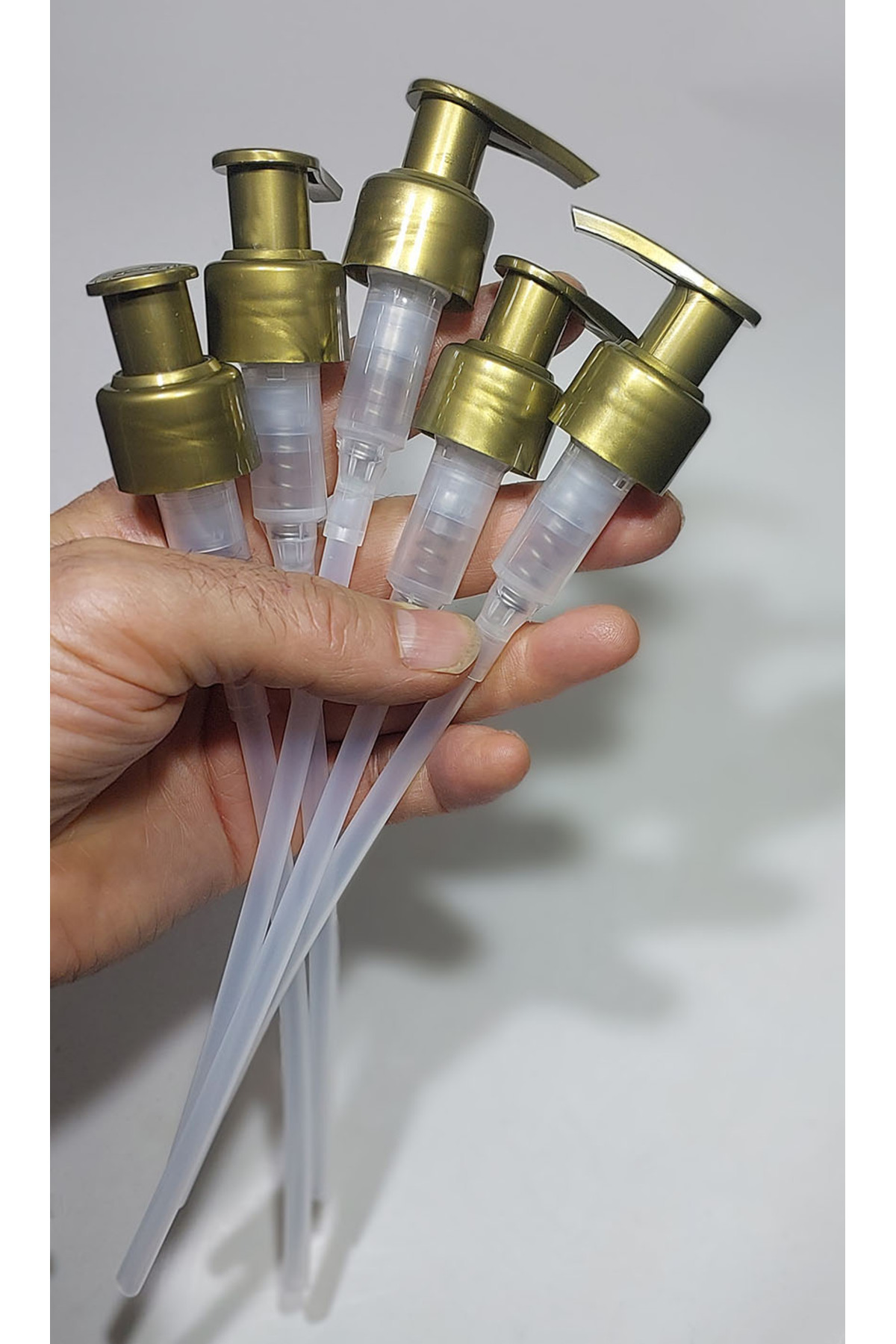 Sampex 5’li Yedek Sıvı Sabun Pompası (5 Adet) gold renk 24/410