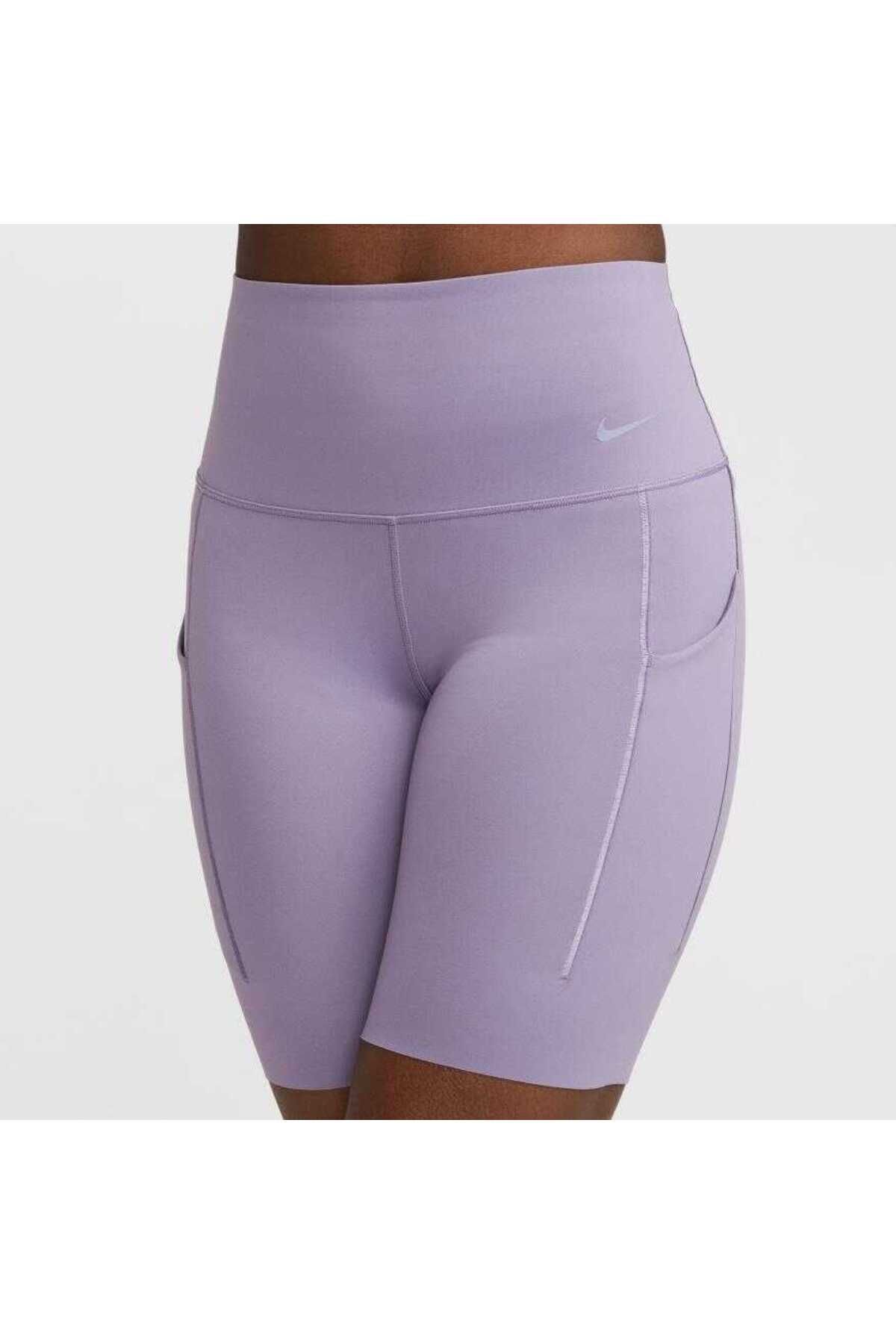 Nike-Dri-Fit Women's Universa Hr 8in Short Lilac Women's Shorts 2