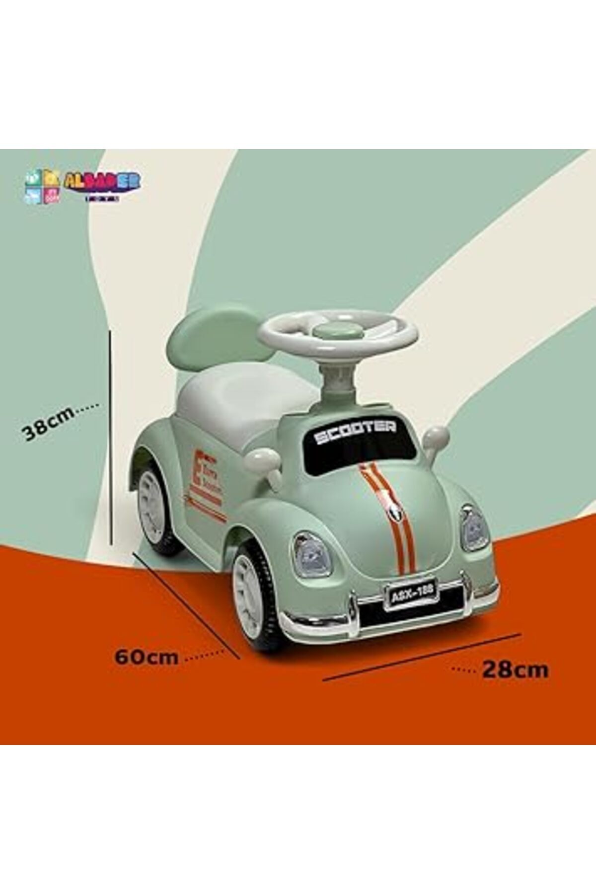 ALBADER-Children Push Car - Kids' Push Ride-On Toys, Baby Ride on Car | Classic Ride on Toys 3