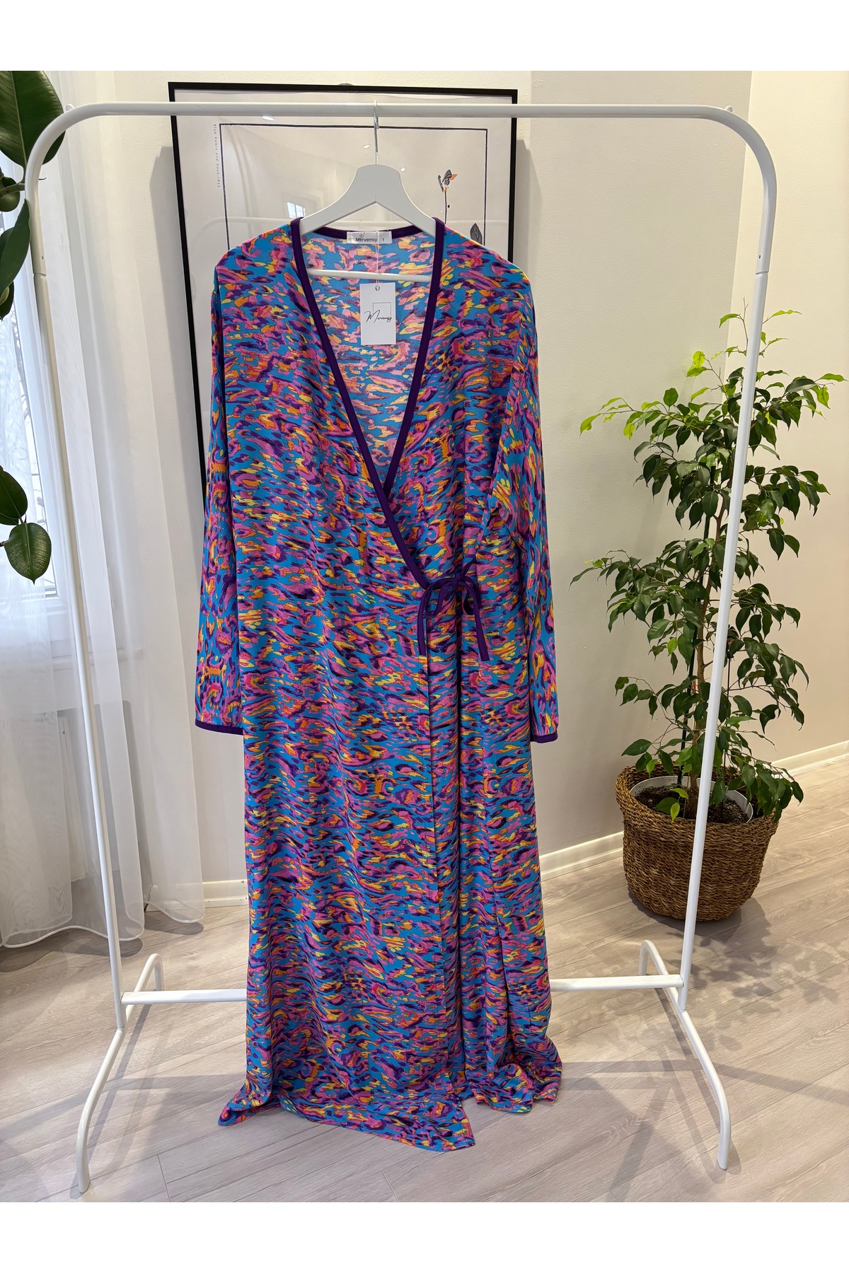 MERVIS BUTIK PAMUK VİSKON BAĞLAMALI MODEL NAMAZ ELBİSESİ