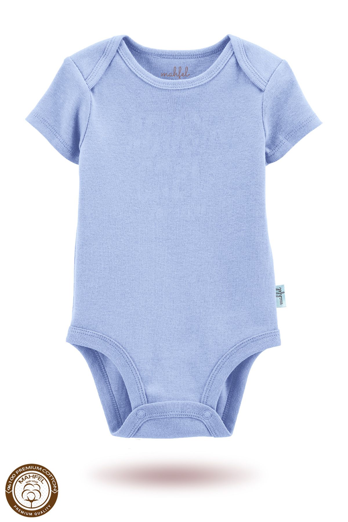 MAHFEL-4-Piece Organic Unprinted Short Sleeve Baby Bodysuit 3