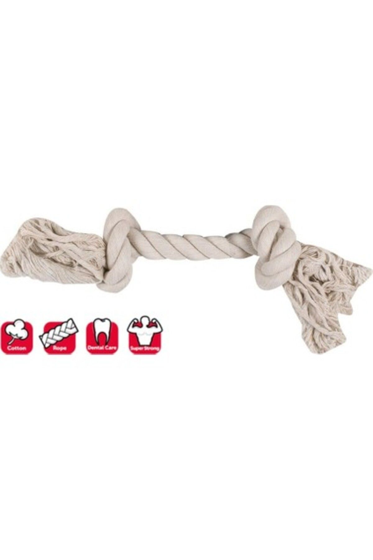 Genel Markalar 2 Düğümlü Ip Köpek Oyu. S 22 Cm Beyaz