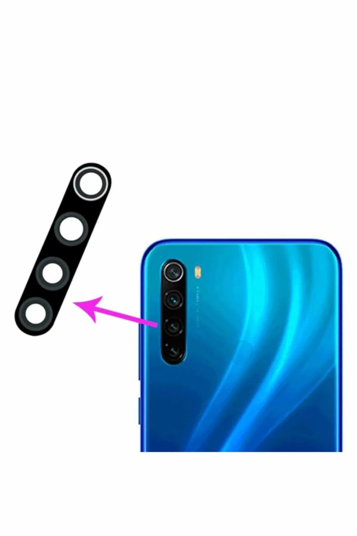 UYT Xiaomi Redmi Note 8 Uyumlu Kamera Lensi Kamera Camı