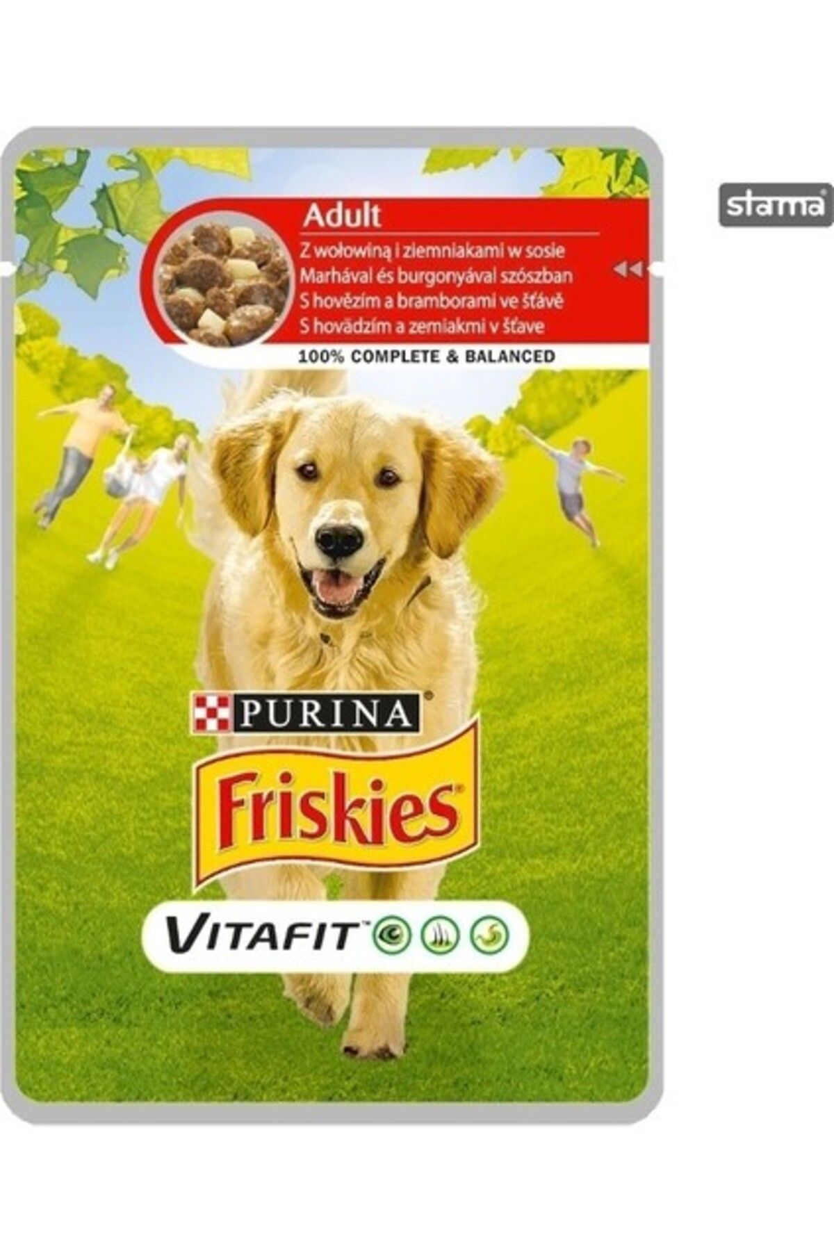 Friskies Sığır Etli Ve Patetesli Yetişkin Köpek Maması 100 gr 20 Adet