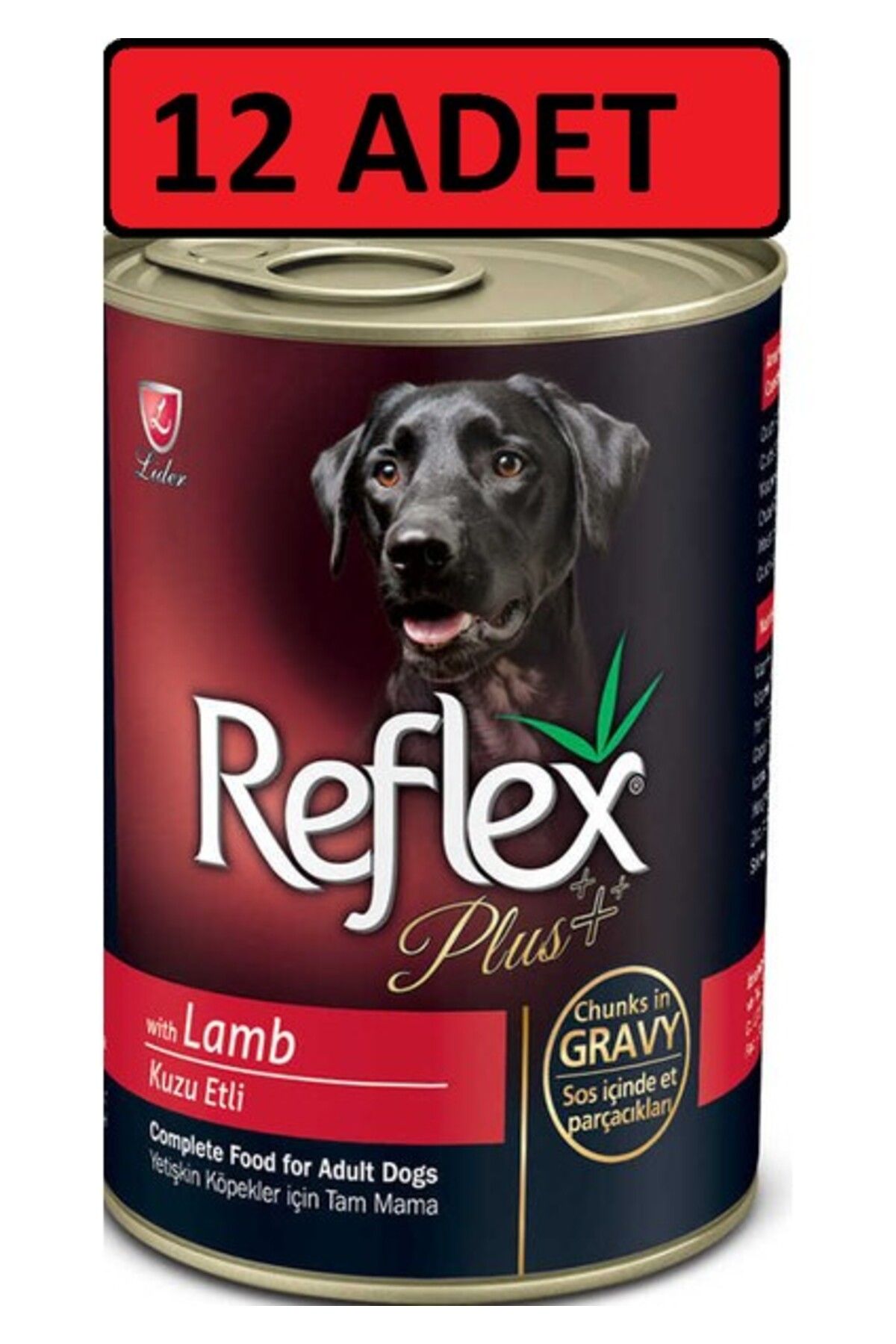 Reflex Plus Kuzu Yetişkin Köpek Maması 400 gr X 12 Adet Parça Etli Yaş Mama