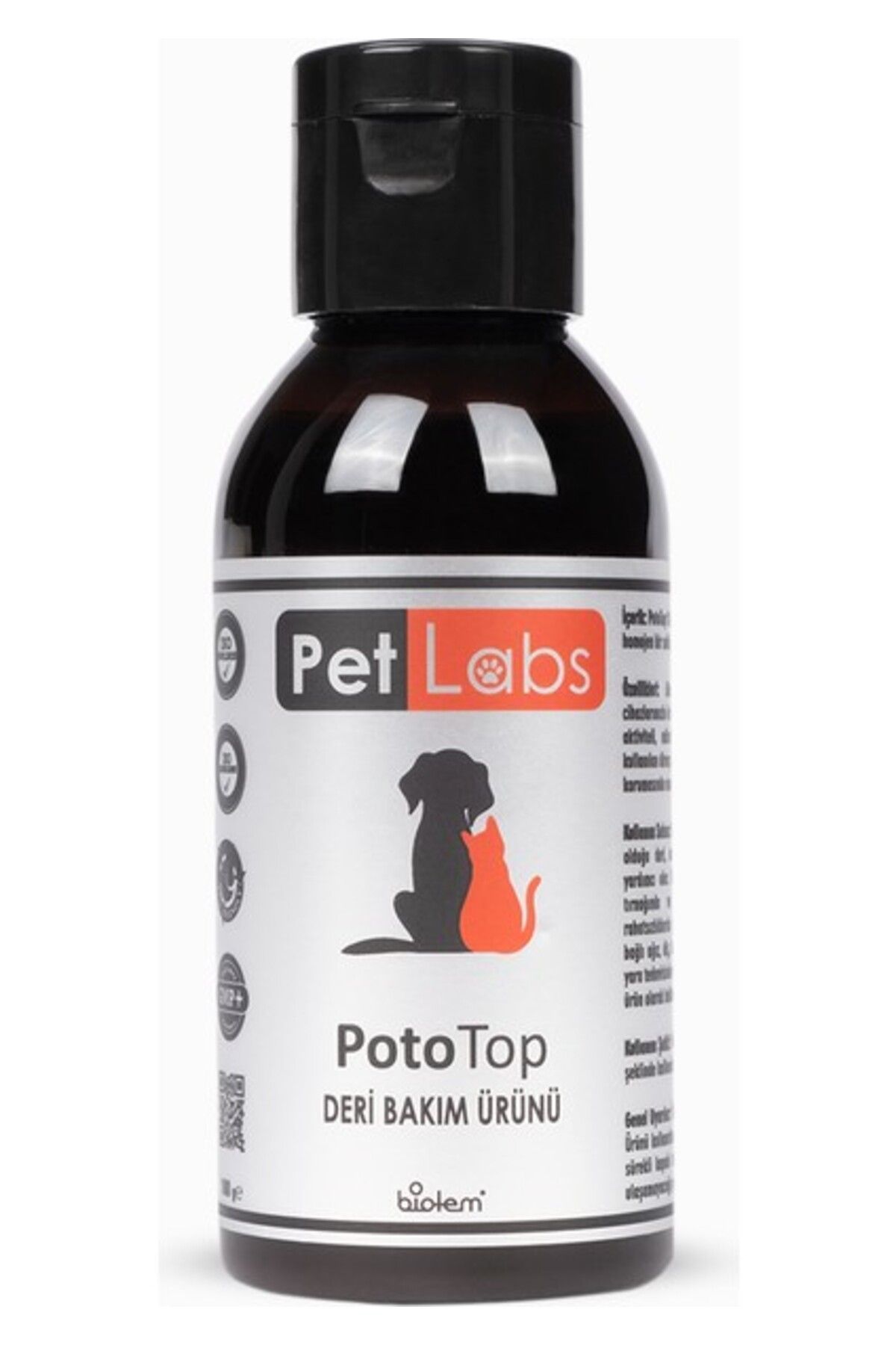 Pet Labs Poto Top 100 Ml.( Kedi Ve Köpekler Için Pati Deri Meme Göz Ve Kulak Temizlik Bakım Solüsyon