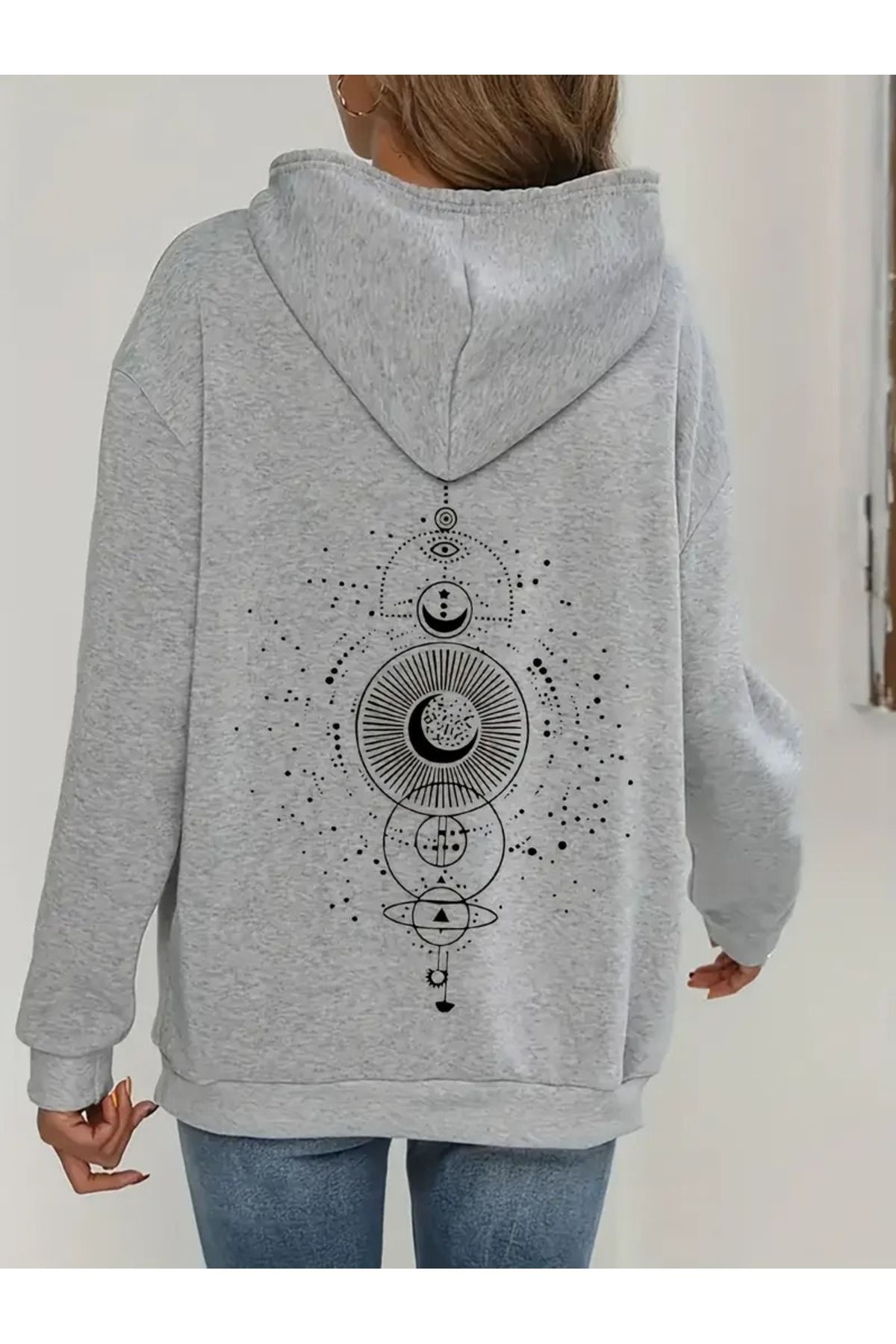 LAND MODA Unisex  Baskılı Sweatshirt