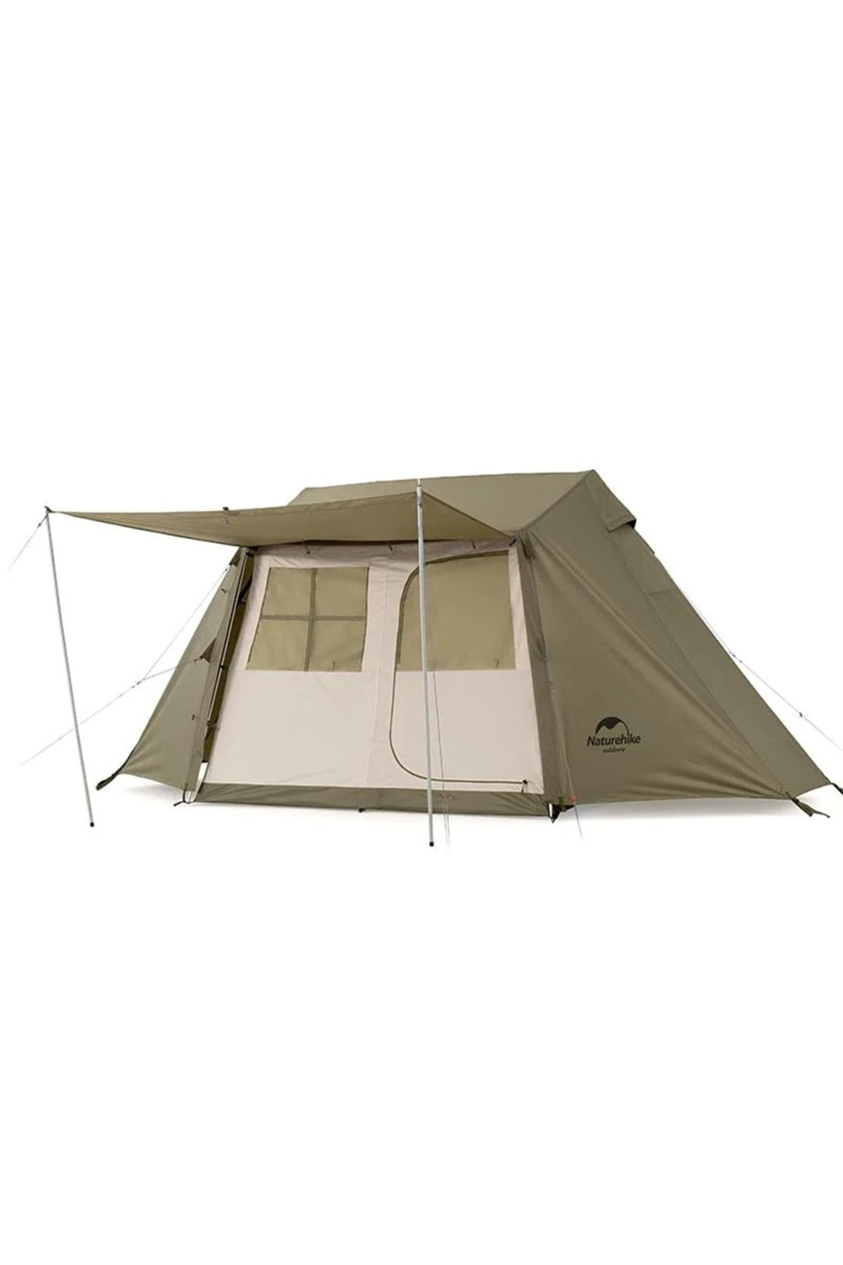 Naturehike Village 5.0 Otomatik Kurulum 4 Kişilik Kamp Çadır Army Green