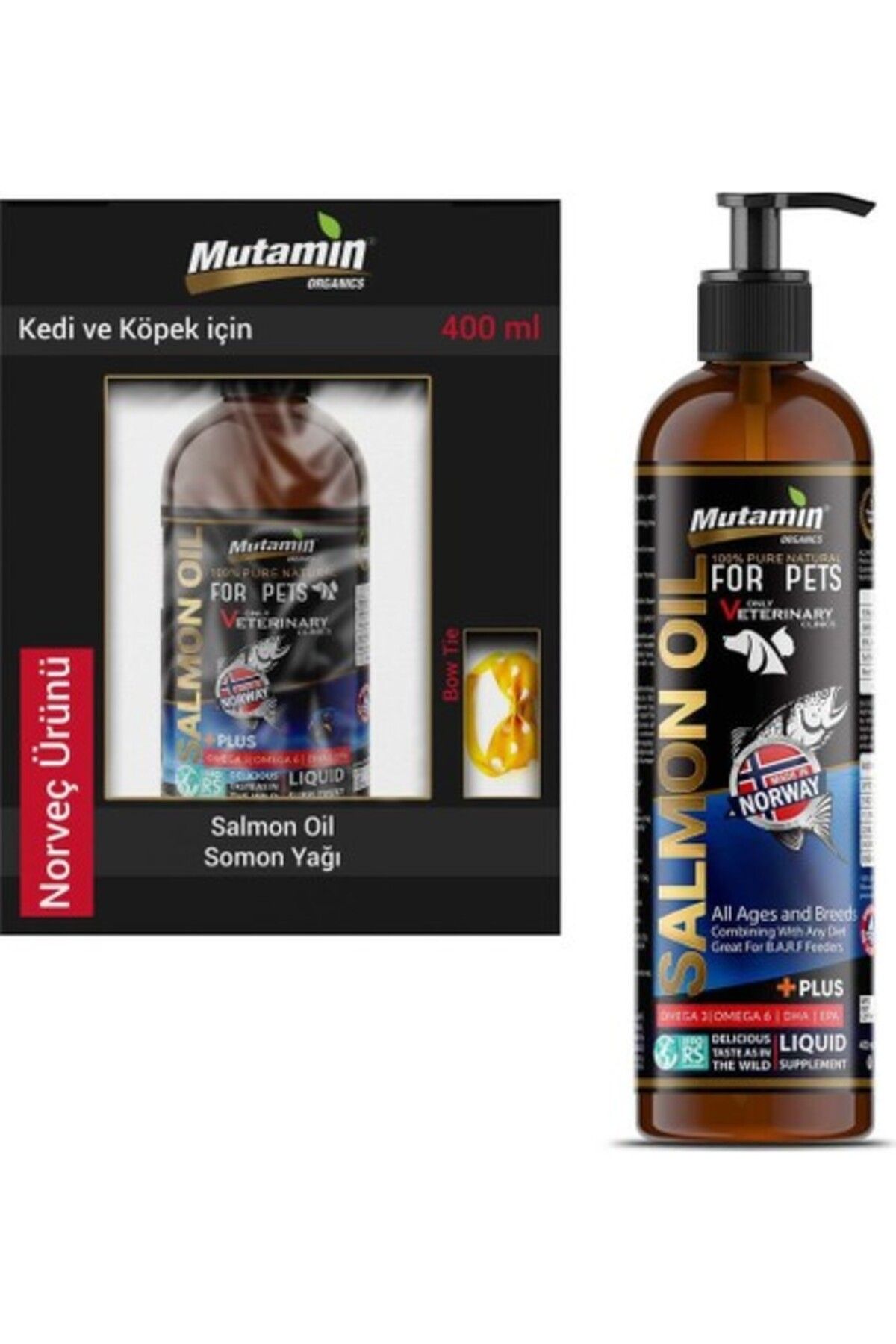 Orqinel Mutamin Organics Mutamin Norveç Kedi ve Köpek Somon Yağı 400 ml