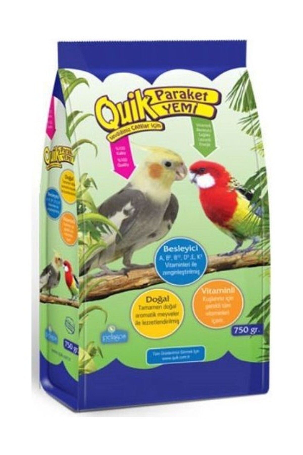 Quik Vitaminli Paraket Yemi 750 Gr