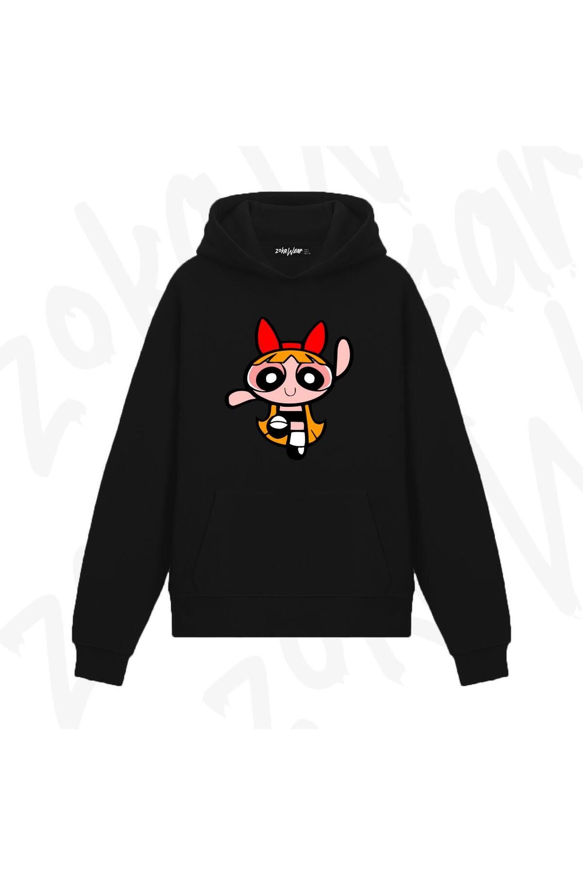 exans Hanorac Cu Glugă Cu Imprimeu Blossom Powerpuff Girls Unisex - S