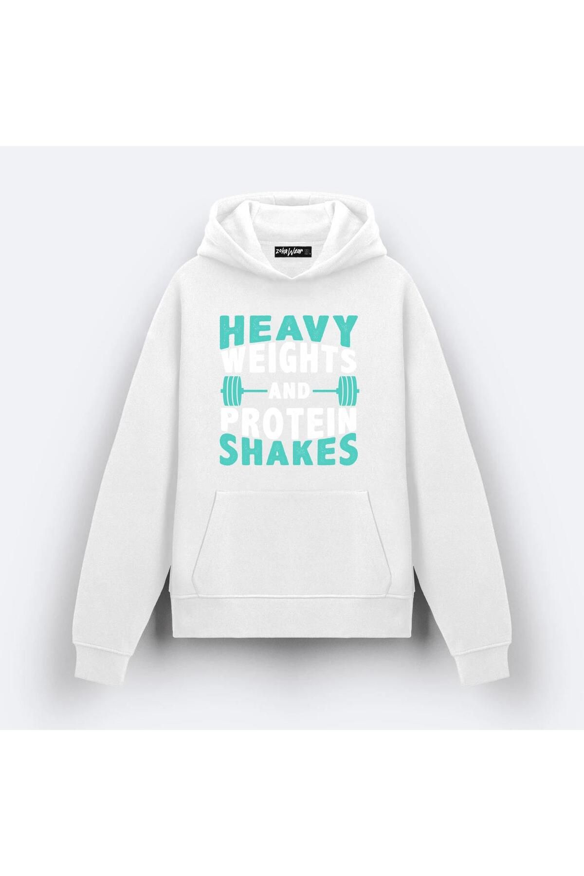 exans Hanorac Cu Glugă Cu Imprimeu Heavy Protein Shakes Unisex - XL