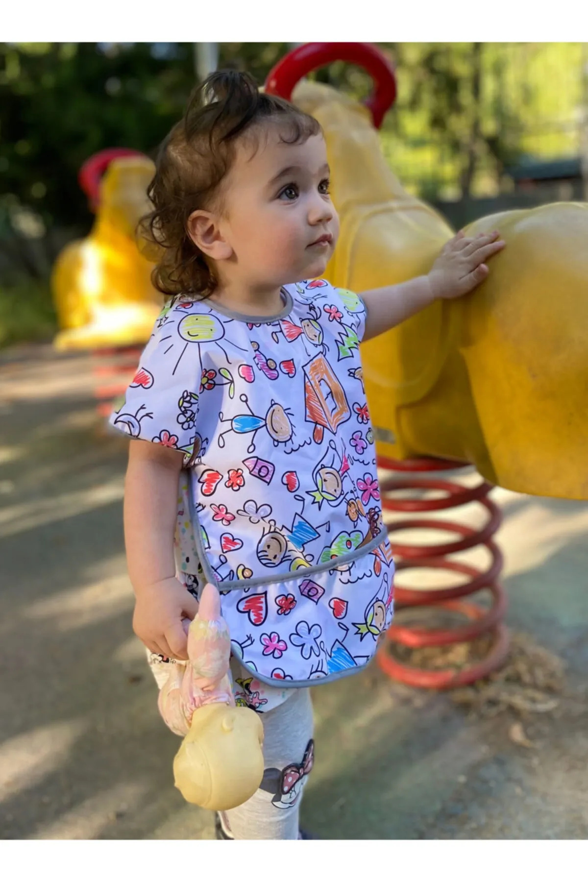 yorni 2 Adet, 1-3 Yaş Family, Sıvı Geçirmez, Cepli, Makinede Yıkanabilir Kısa Kollu Bebek Mama Önlüğü fotoğrafı 2 (önizleme)