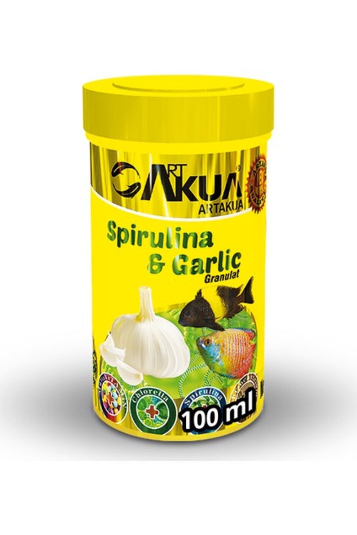 Orqinel Artakua Spirulina & Garlic Balık Yemi 100 ml (40 g)