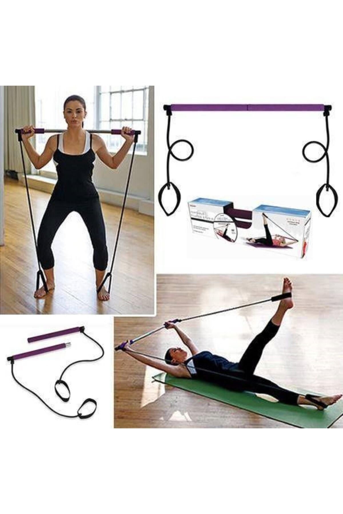 2 Adet Portable Pilates Studio Pilates Spor Egzersiz Aleti