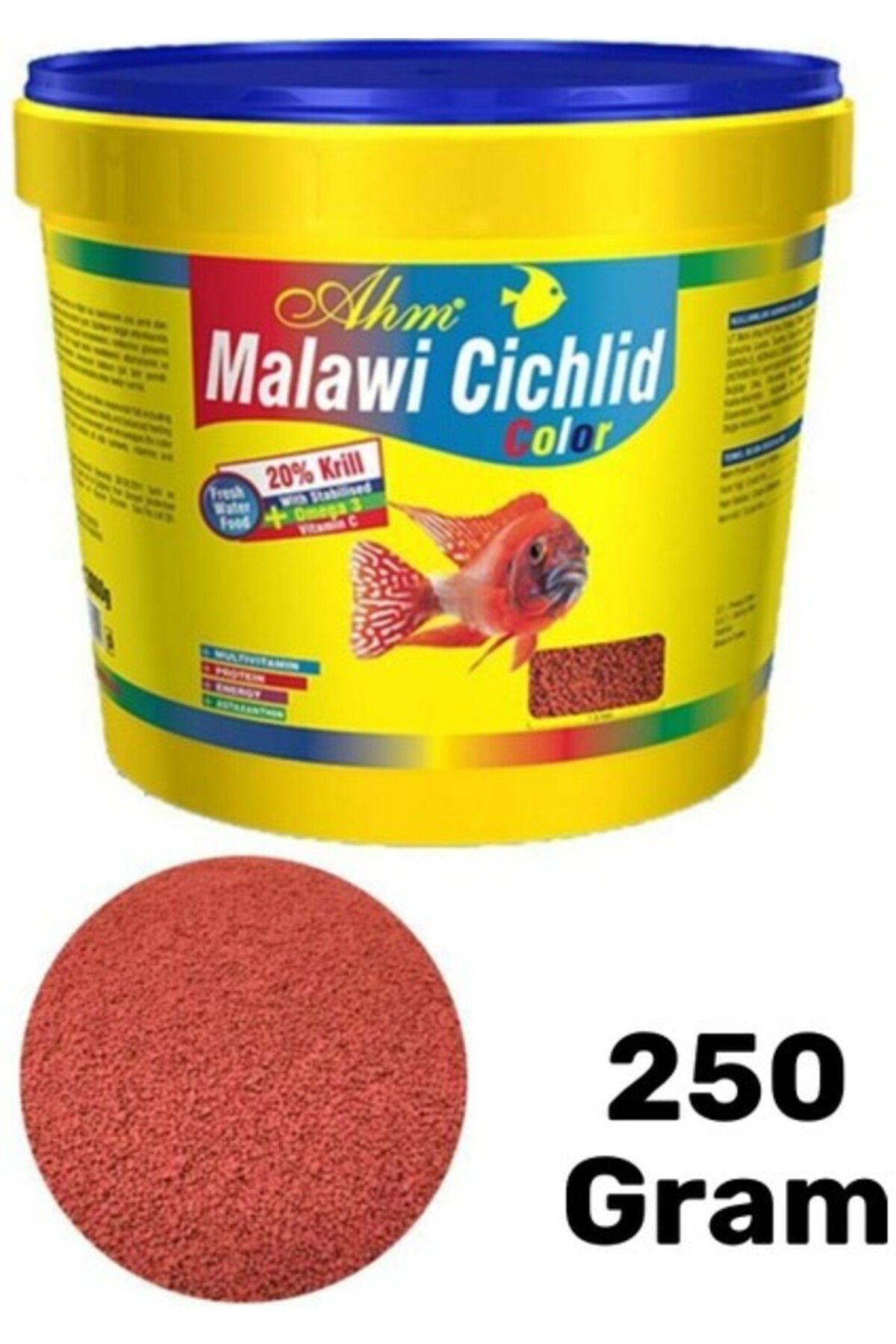 Orqinel AHM Malawi Cichlid Granulat Color Ciklet Renk Yemi 250 gr