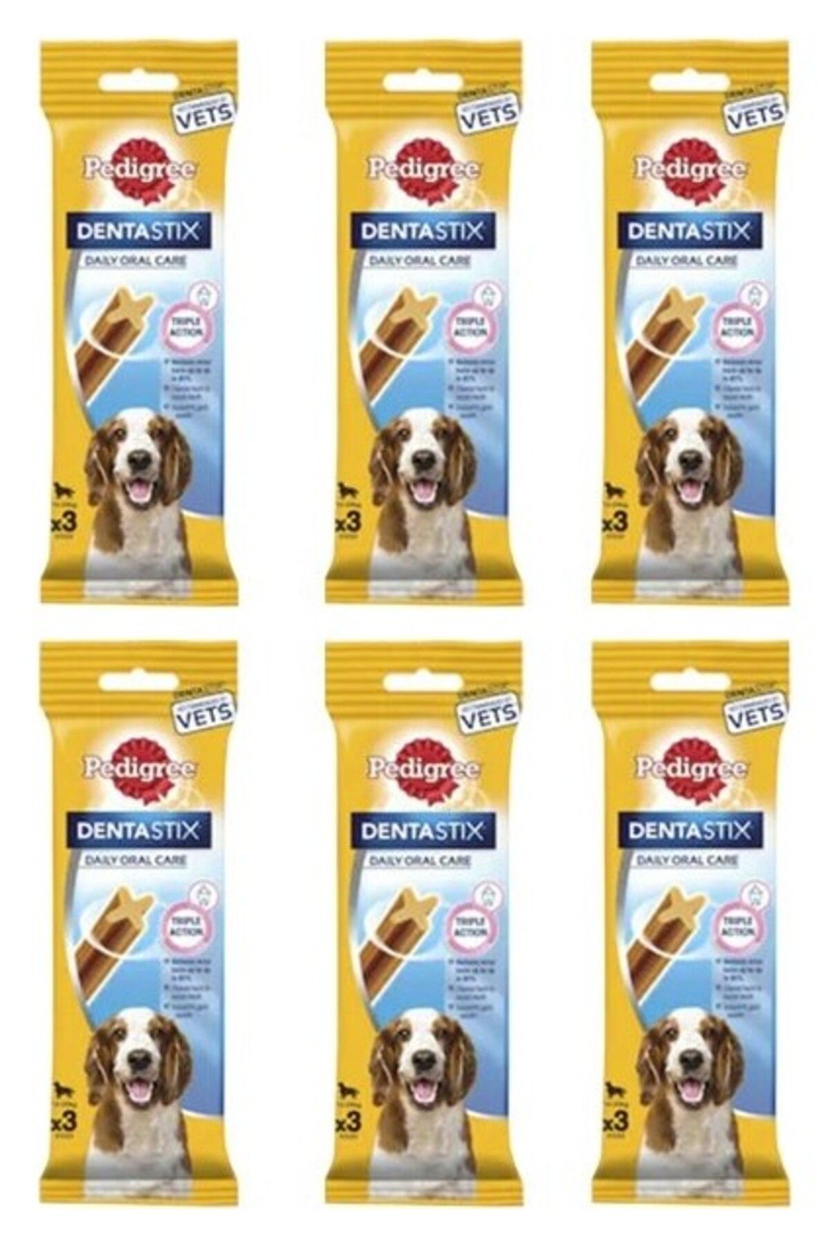 Pedigree Dentastix Medium 3 Lü Köpek Ödül Maması 77 gr X 6 Adet