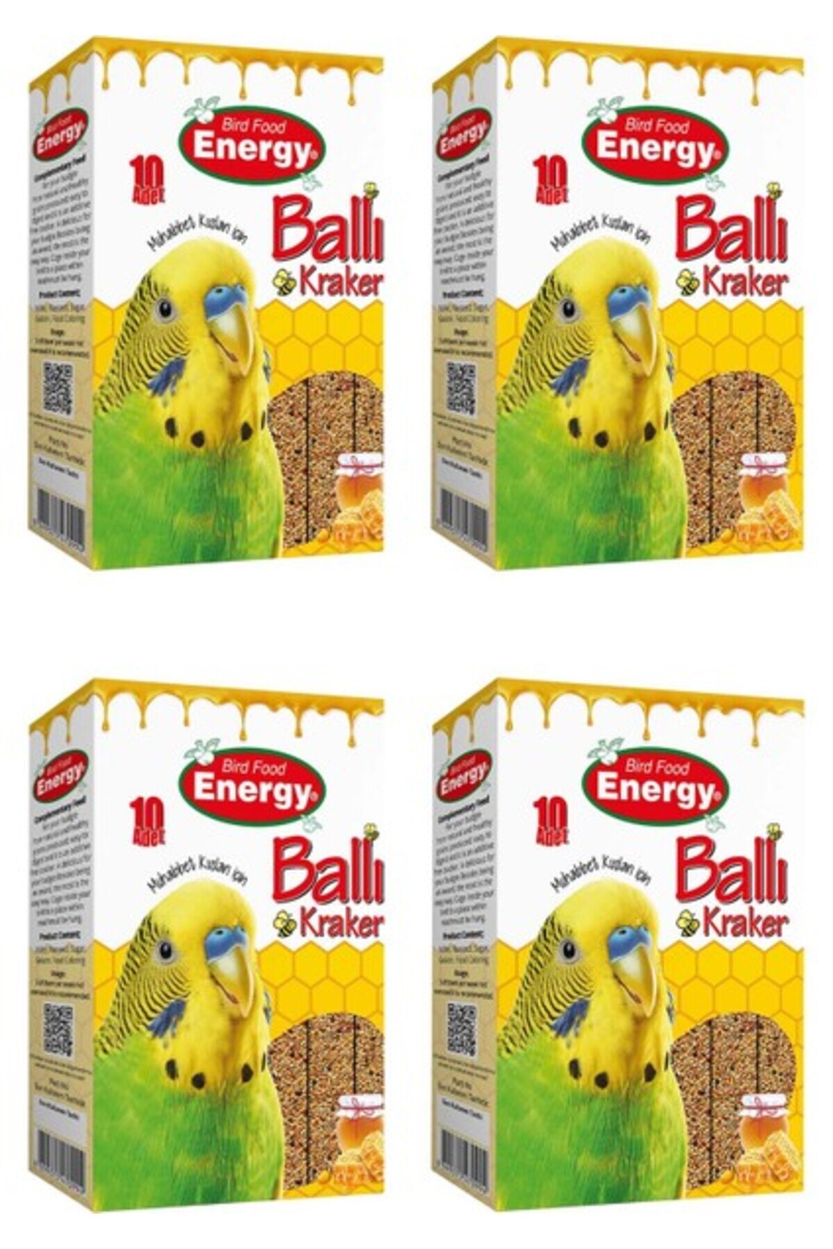 Genel Markalar Energy Ballı Muhabbet Kuşu Krakeri 10'lu - 4 Adet