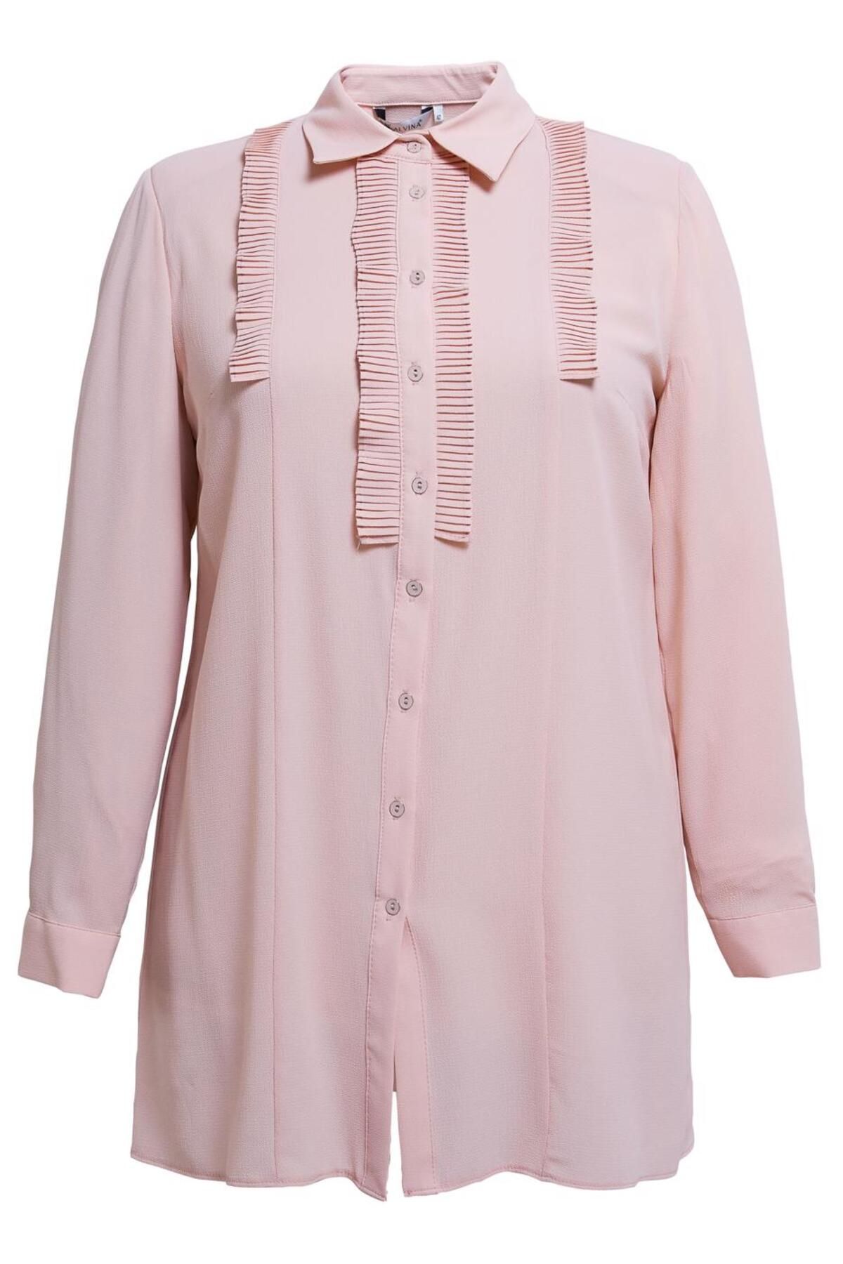تونیک پلیسه دار DETAIL PLUS SIZE 20401 Alvina