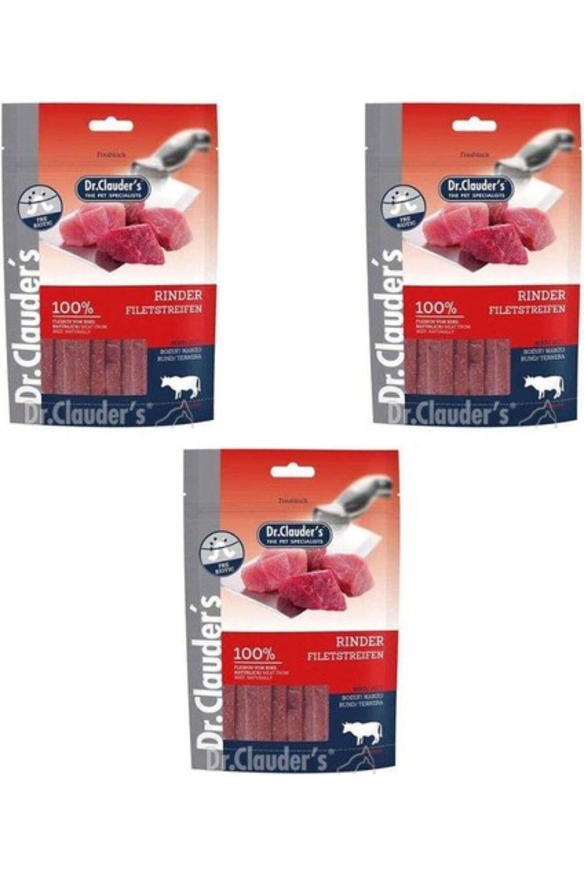 Orqinel Dr. Clauder's Beef Biftekli Köpek Ödül Çubukları 80 gr x 3 Adet