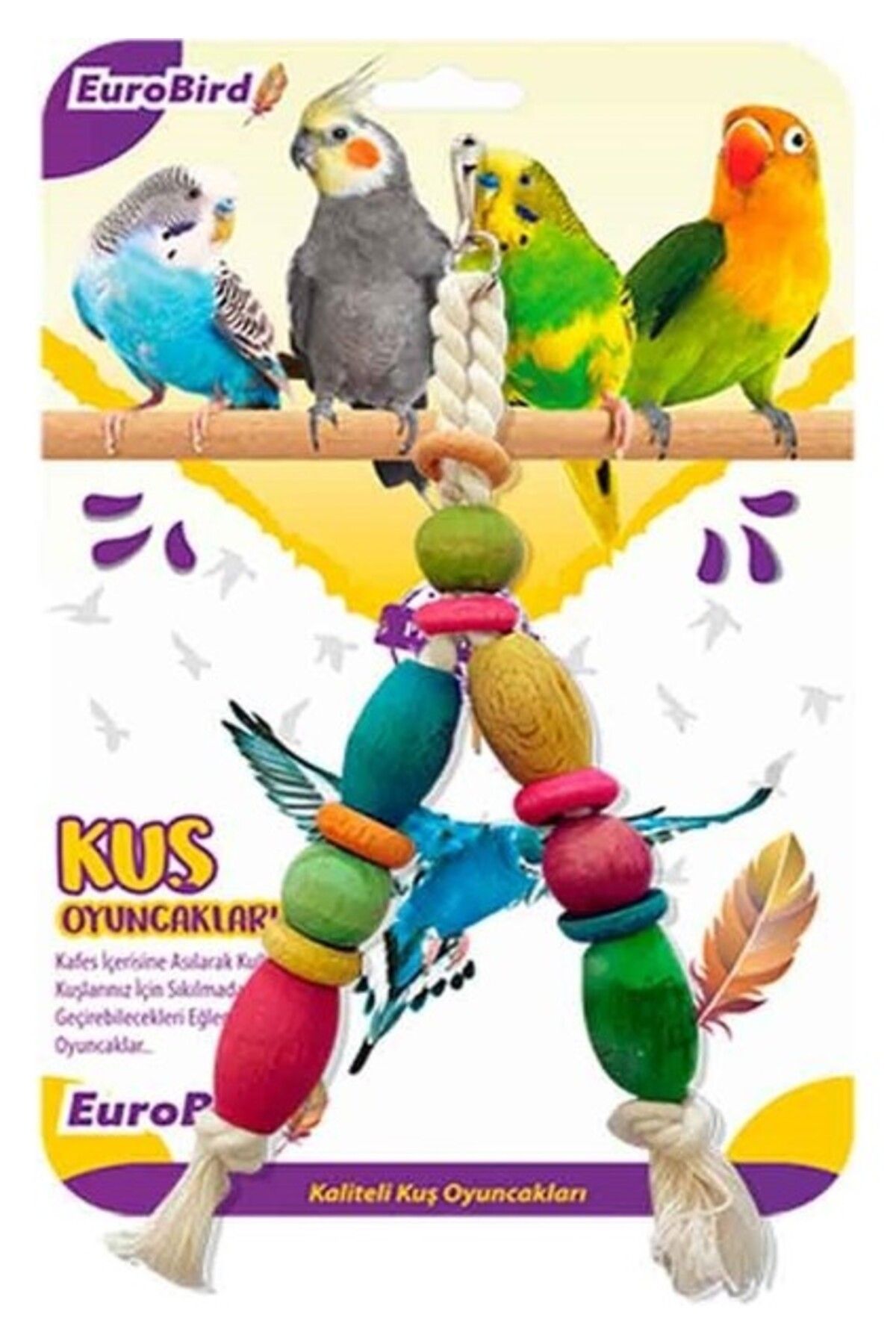 Orqinel Euro Bird Kuş Oyuncağı V Şekilli Boncuk KY61