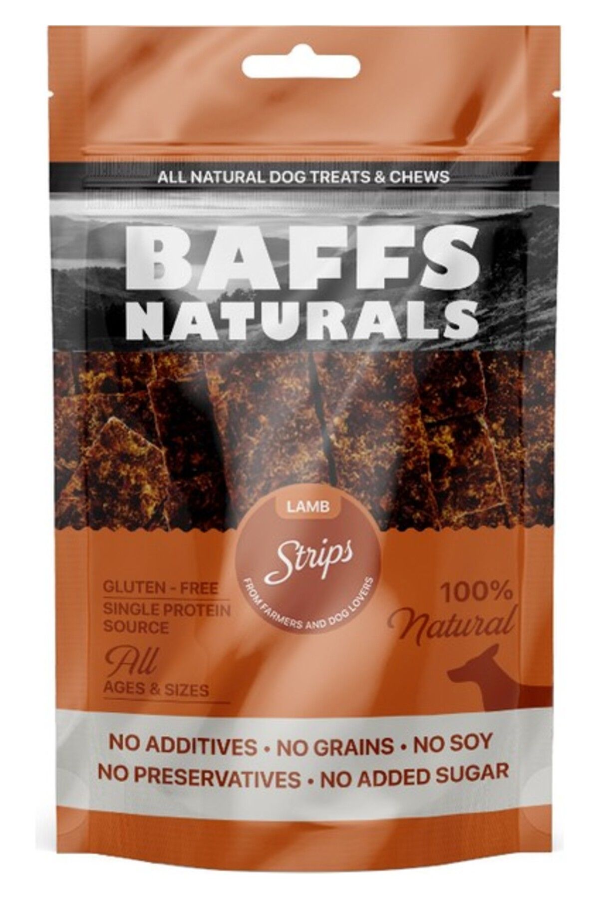 Orqinel Baffs Natural Kuzu Et Çubuğu %100 Doğal Köpek Ödül Maması 100 gr