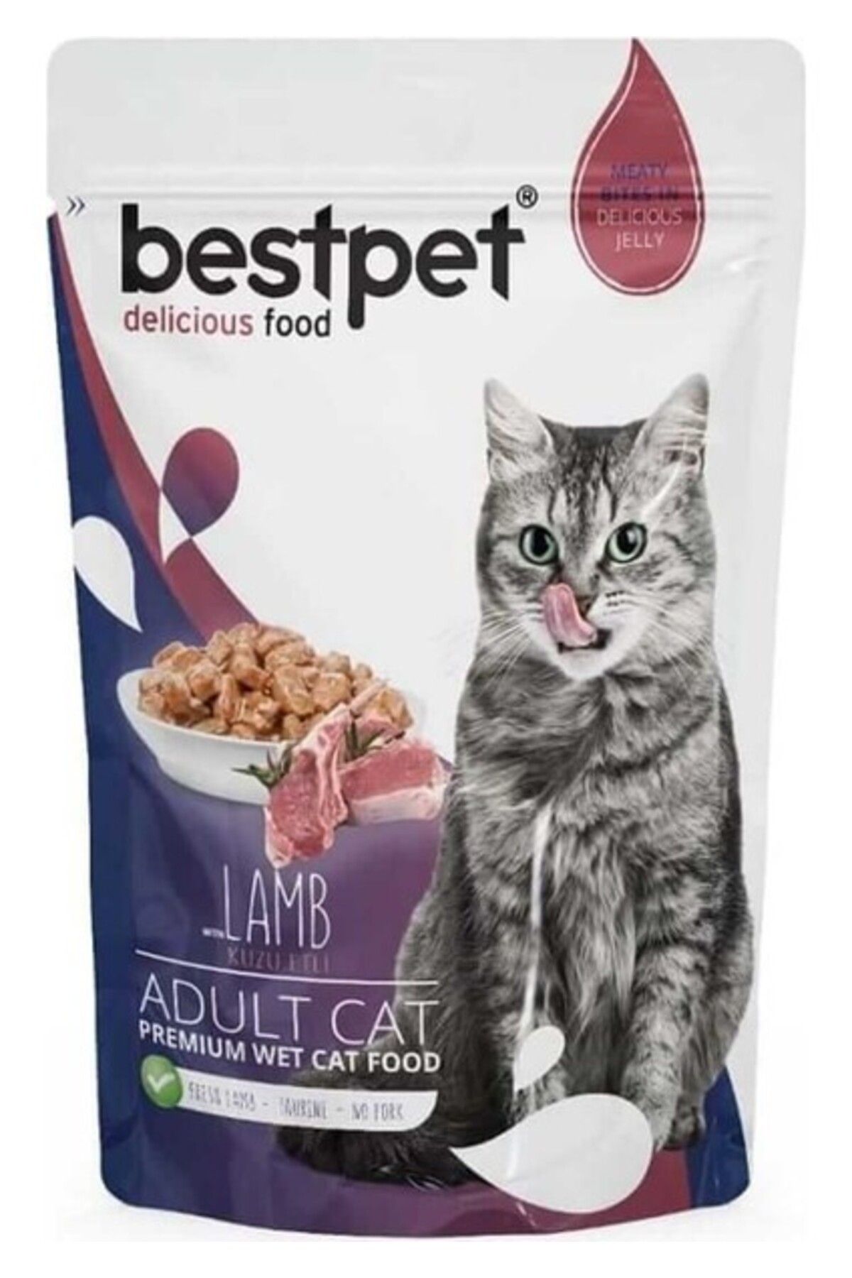 Bestpet Adult Jelly Pouch Kuzulu Kedi Maması 85 gr