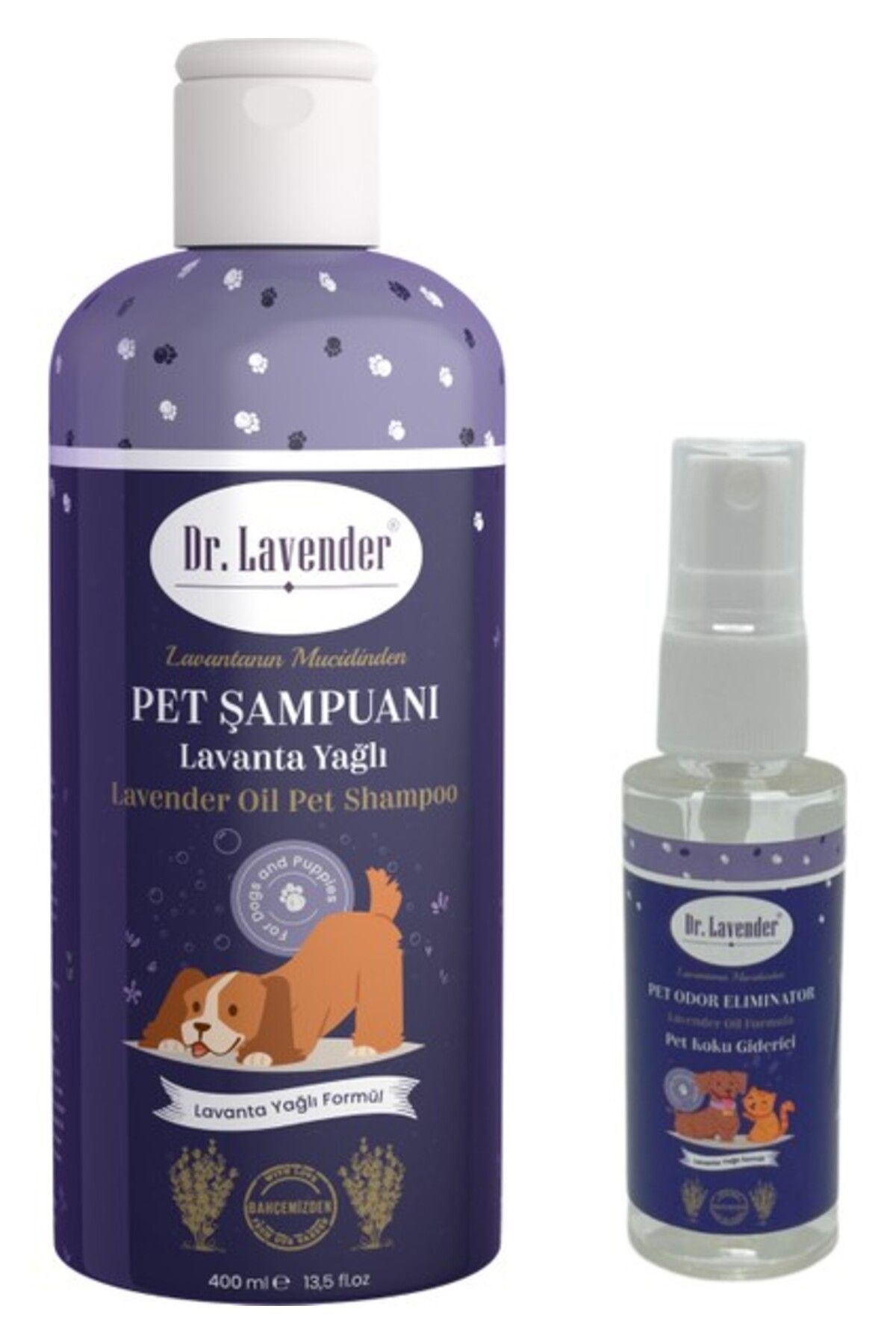 Orqinel Dr. Lavender Lavanta Yağlı Köpek Şampuanı 400 ml & Pet Koku Giderici 45 ml