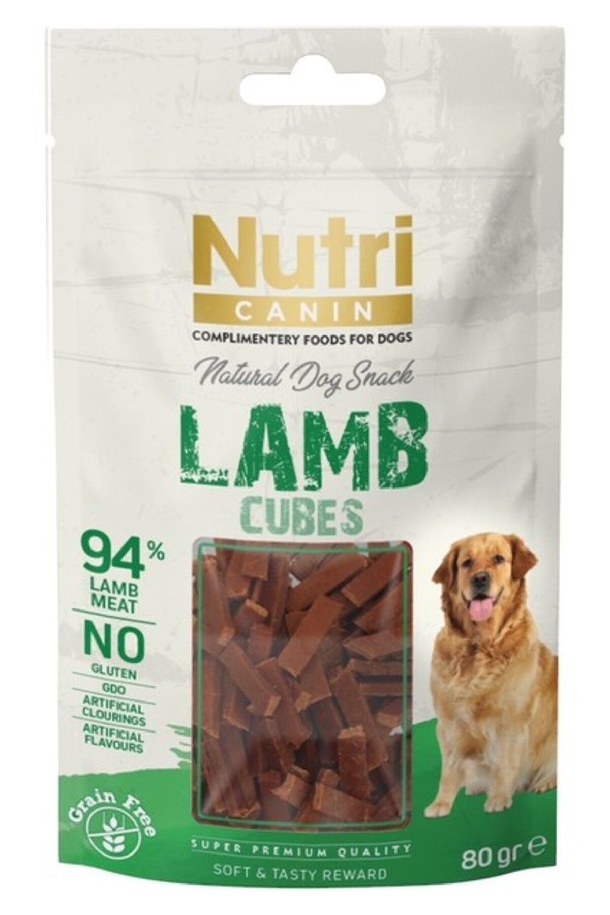 Nutri Canin Natural Dog Snack Lamb Cubes Kuzulu Köpek Ödül 80 gr