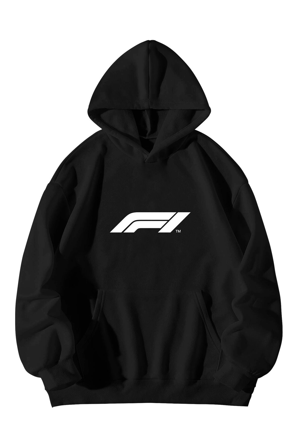 Calvin Jones Siyah Kadın Erkek Formula 1 Please Do Not Baskılı Kanguru Cepli Kapşonlu Hoodie