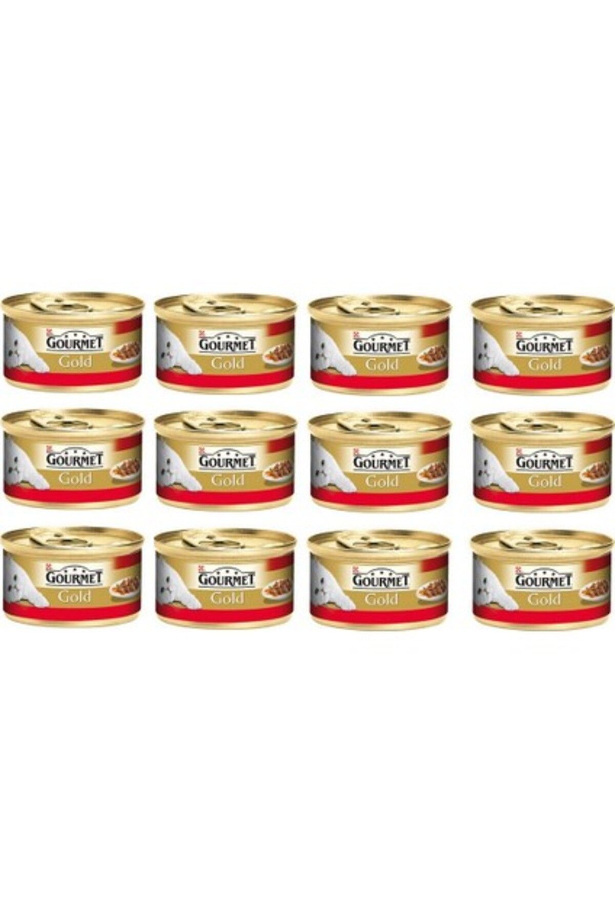 Gourmet Purina Gourmet Gold Sığır ve Parça Etli Yaş Kedi Maması 85 gr x 12 Adet