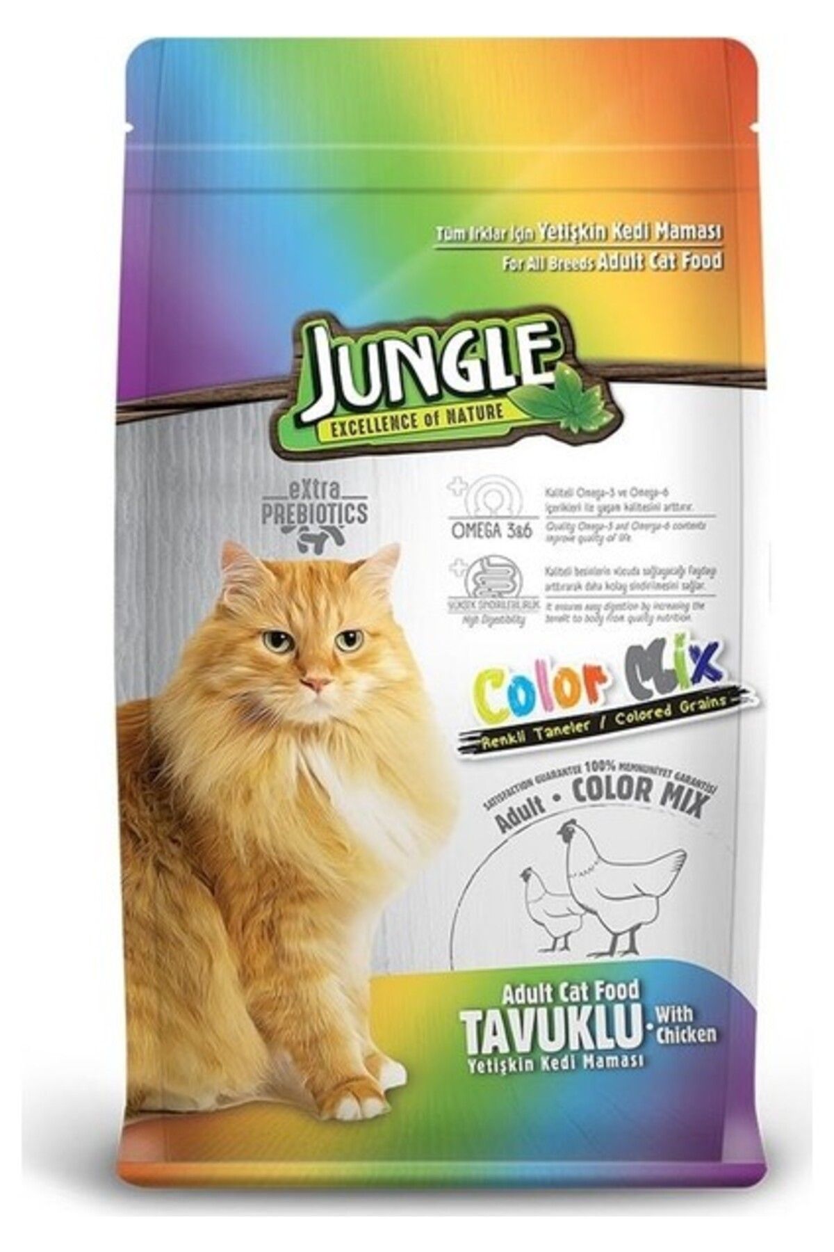 Jungle Colormix Tavuklu Kedi Maması 15 kg