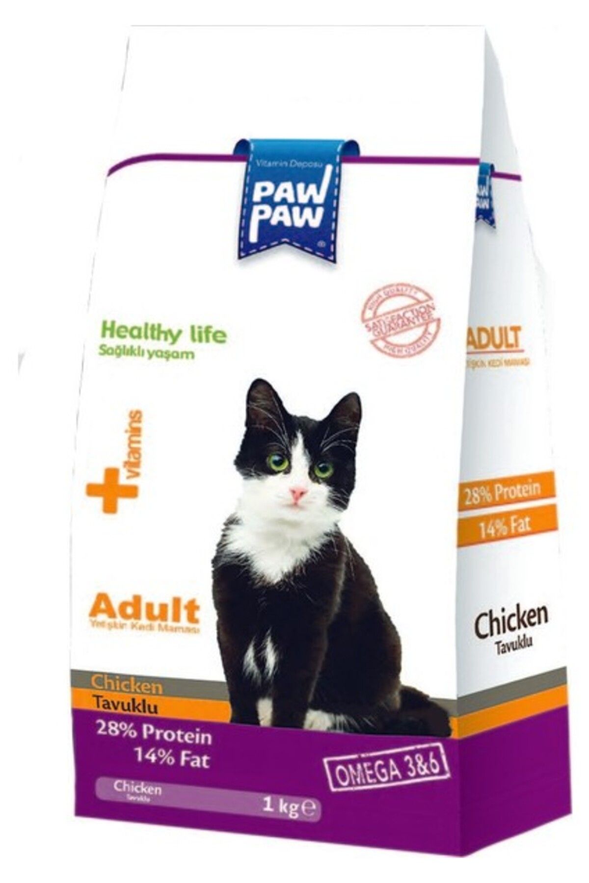 PawPaw Paw Paw Healty Life Tavuk Etli Yetişkin Kedi Maması 1 kg