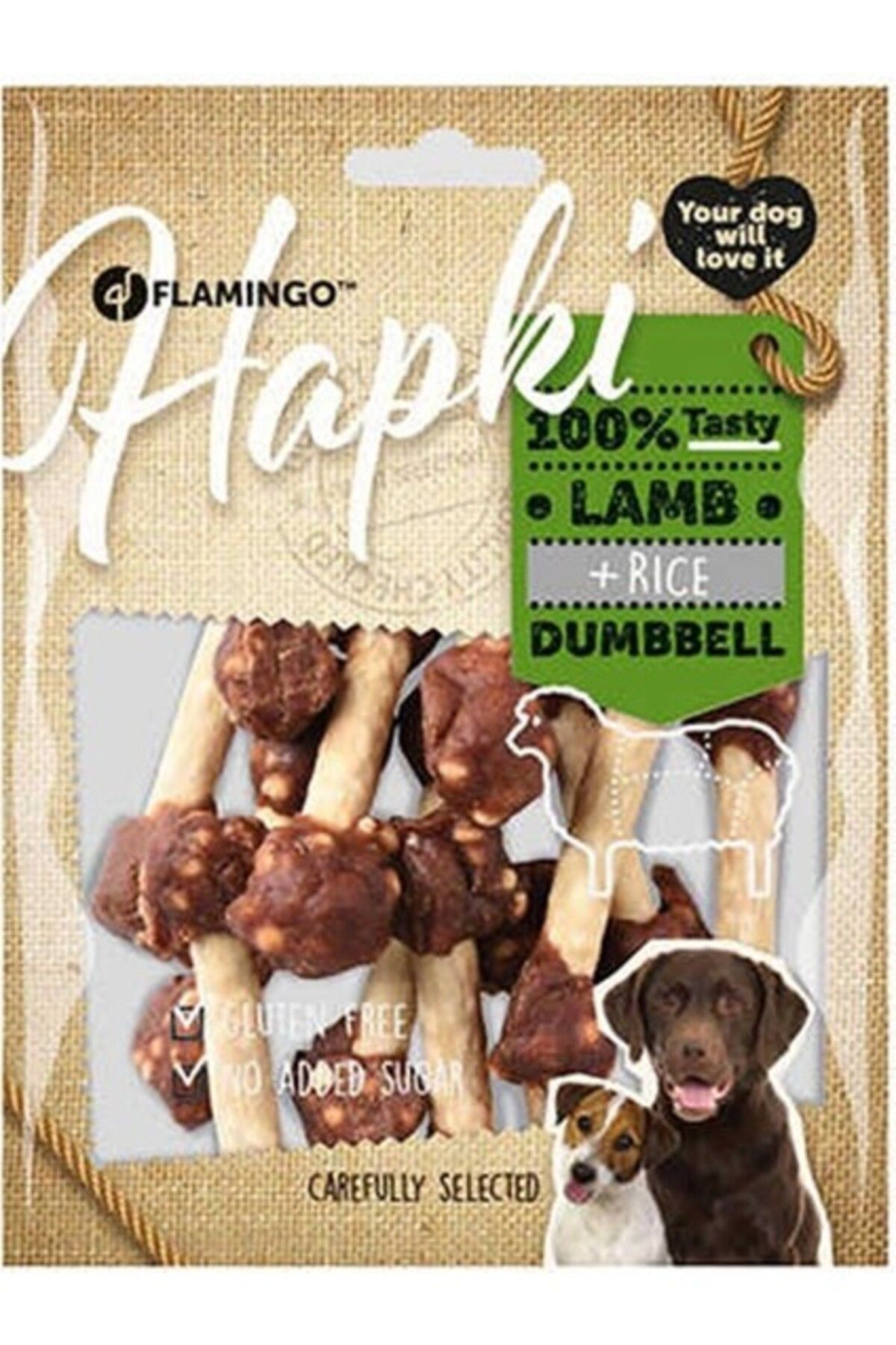 Flamingo Hapki Kuzulu Pirinçli Dumbell Köpek Ödülü 150gr