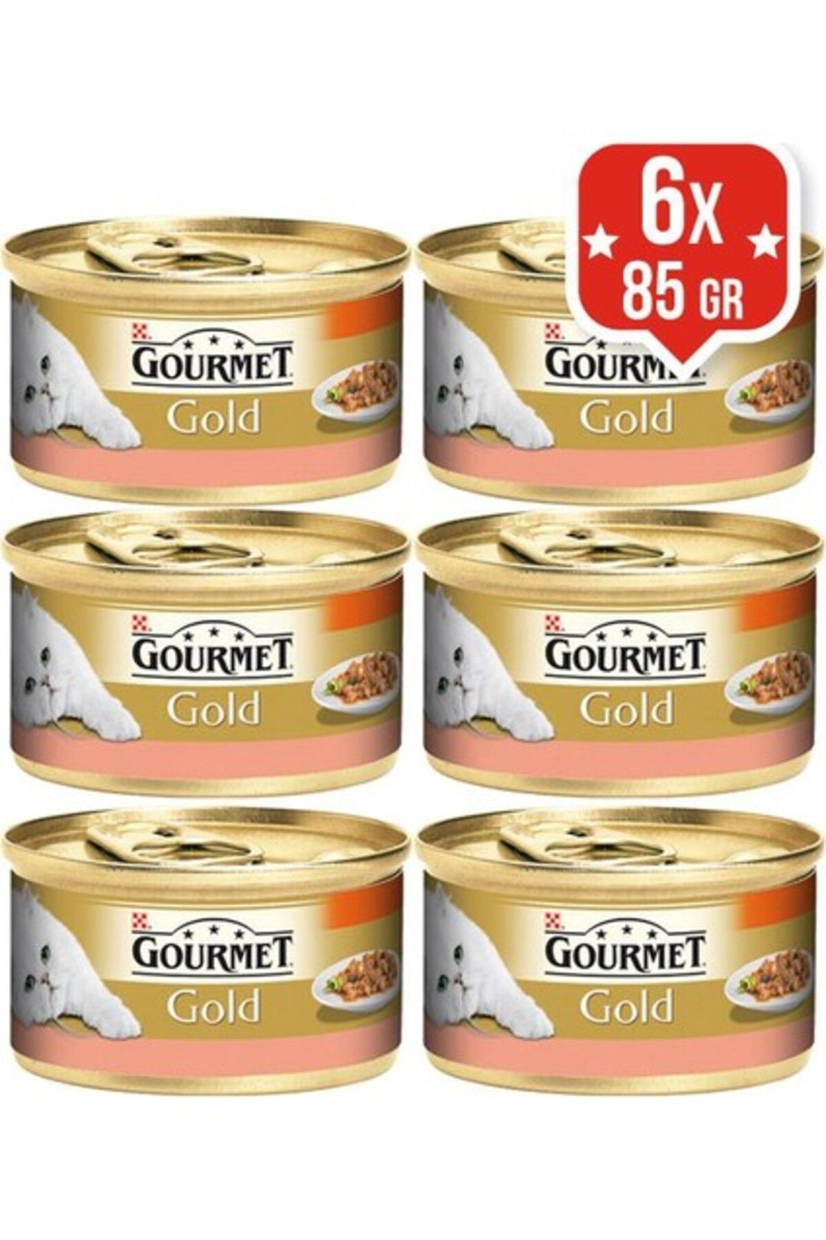 Cat Chow Purina Gourmet Gold Alabalık Sebzeli Konserve Kedi Maması 85Gr X 6 Adet