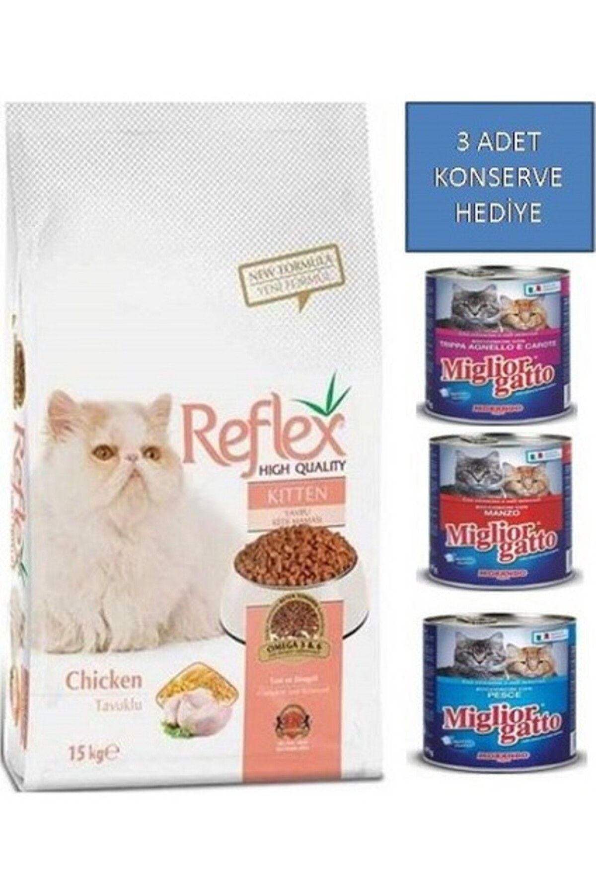 Reflex Tavuklu Yavru Kuru Kedi Maması 15 Kg