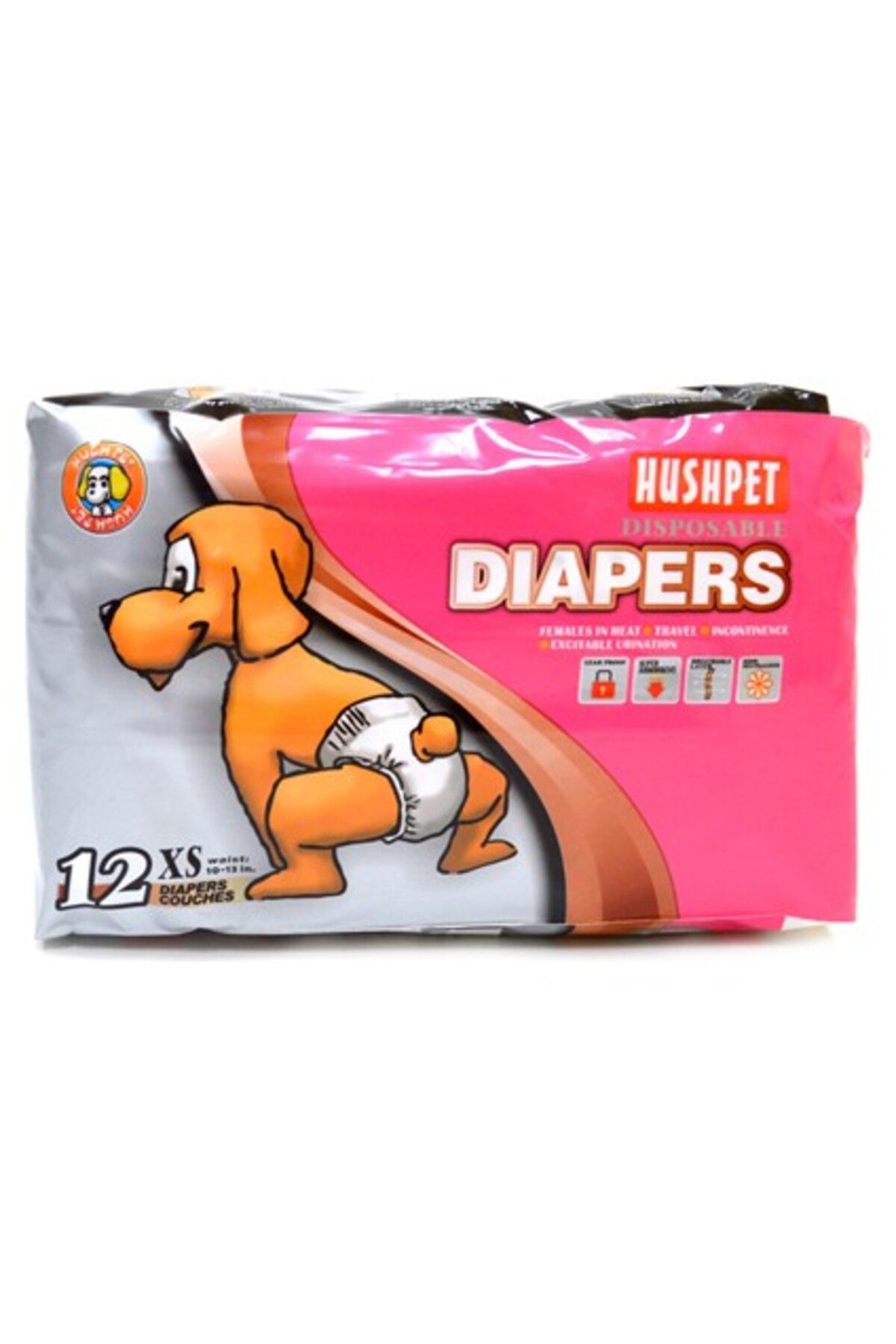 Orqinel Hushpet Köpek Alt Tuvalet Bezi 12 Adet Xs Hush Pet Diapers x Small 12'li Köpek Bezi