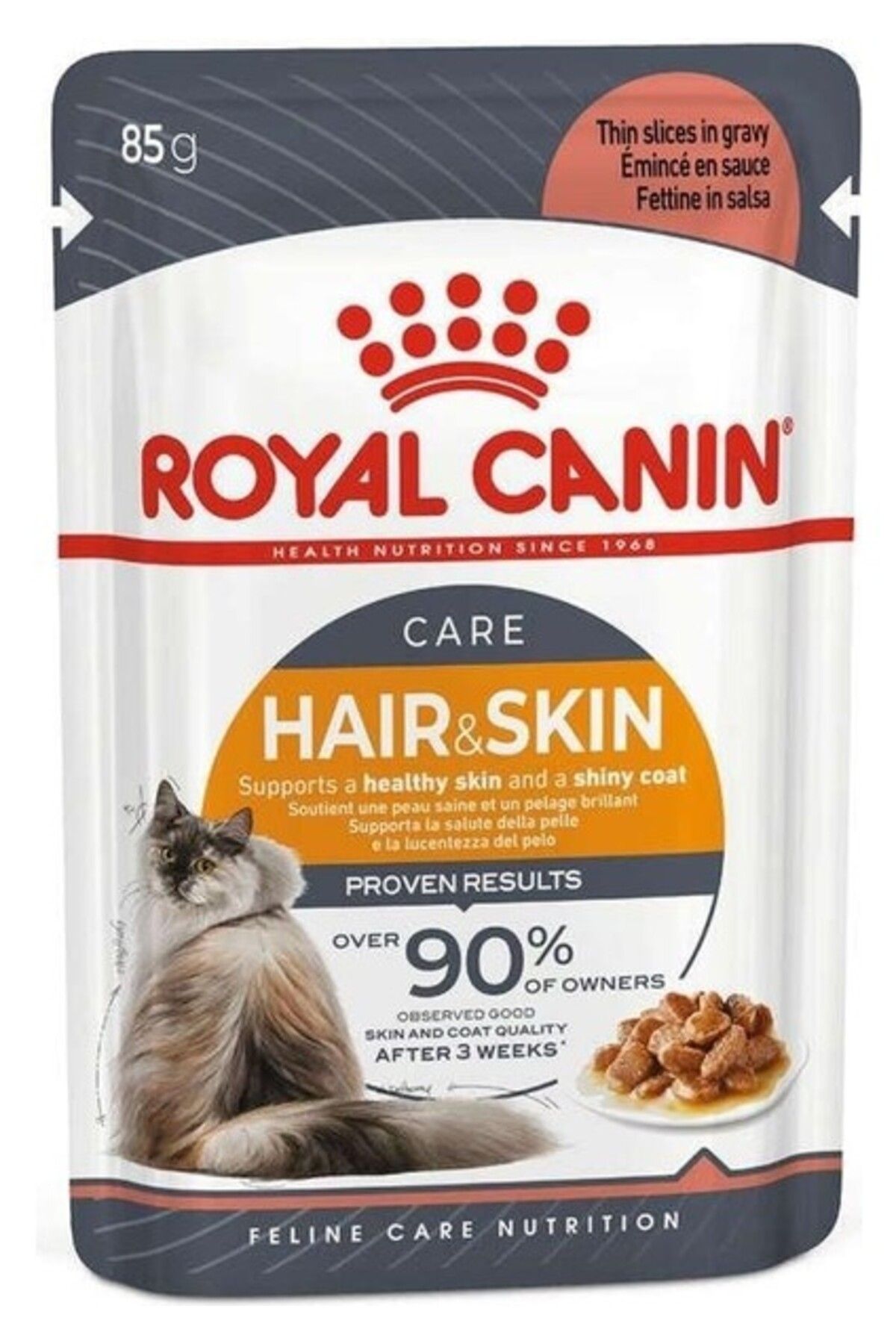 Orqinel ® Hair & Skin Care Yetişkin Kedi Yaş Maması 85 Gr *12