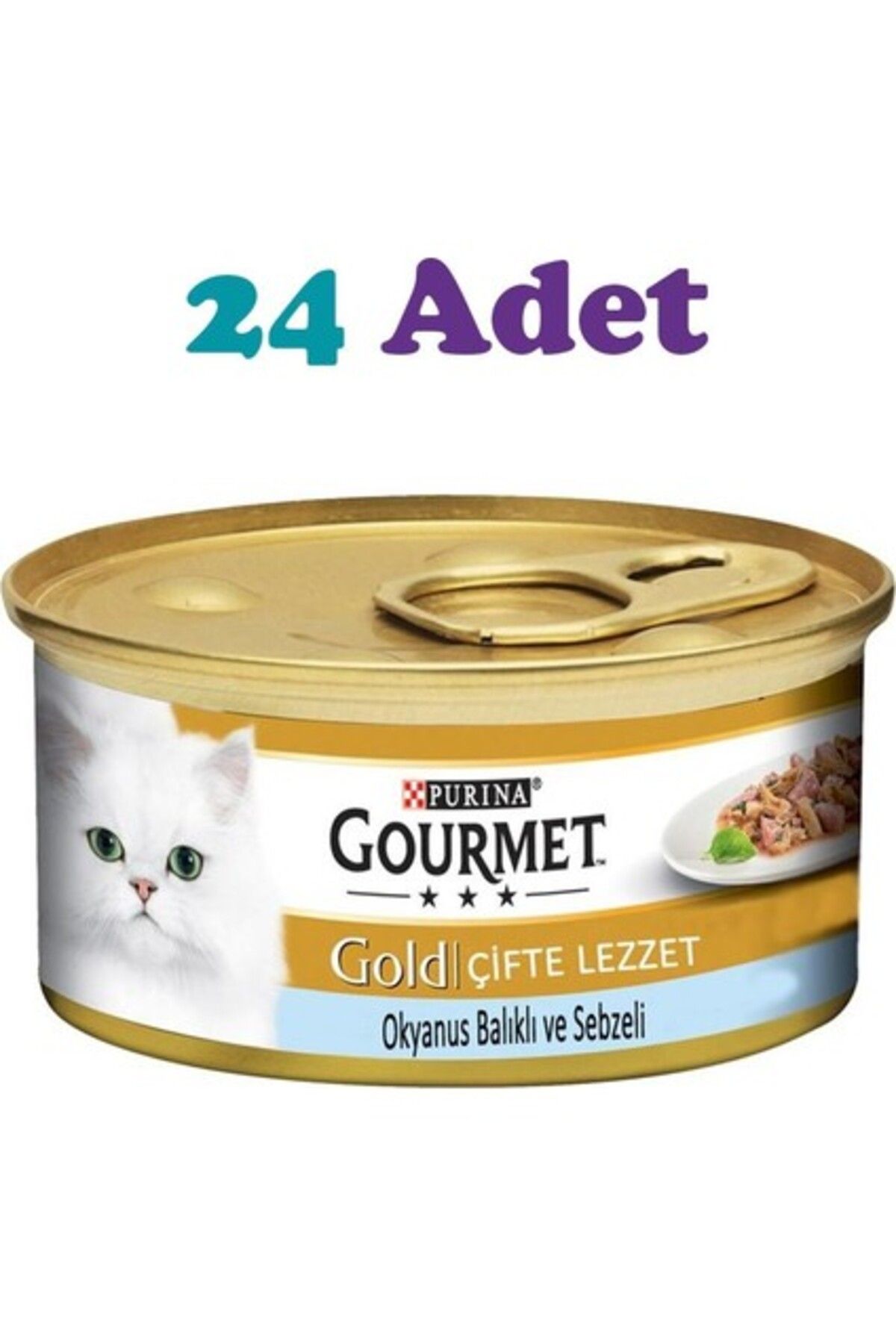 Gourmet Gold Okyanus Balikli Sebzeli Kedi Konservesi 85G