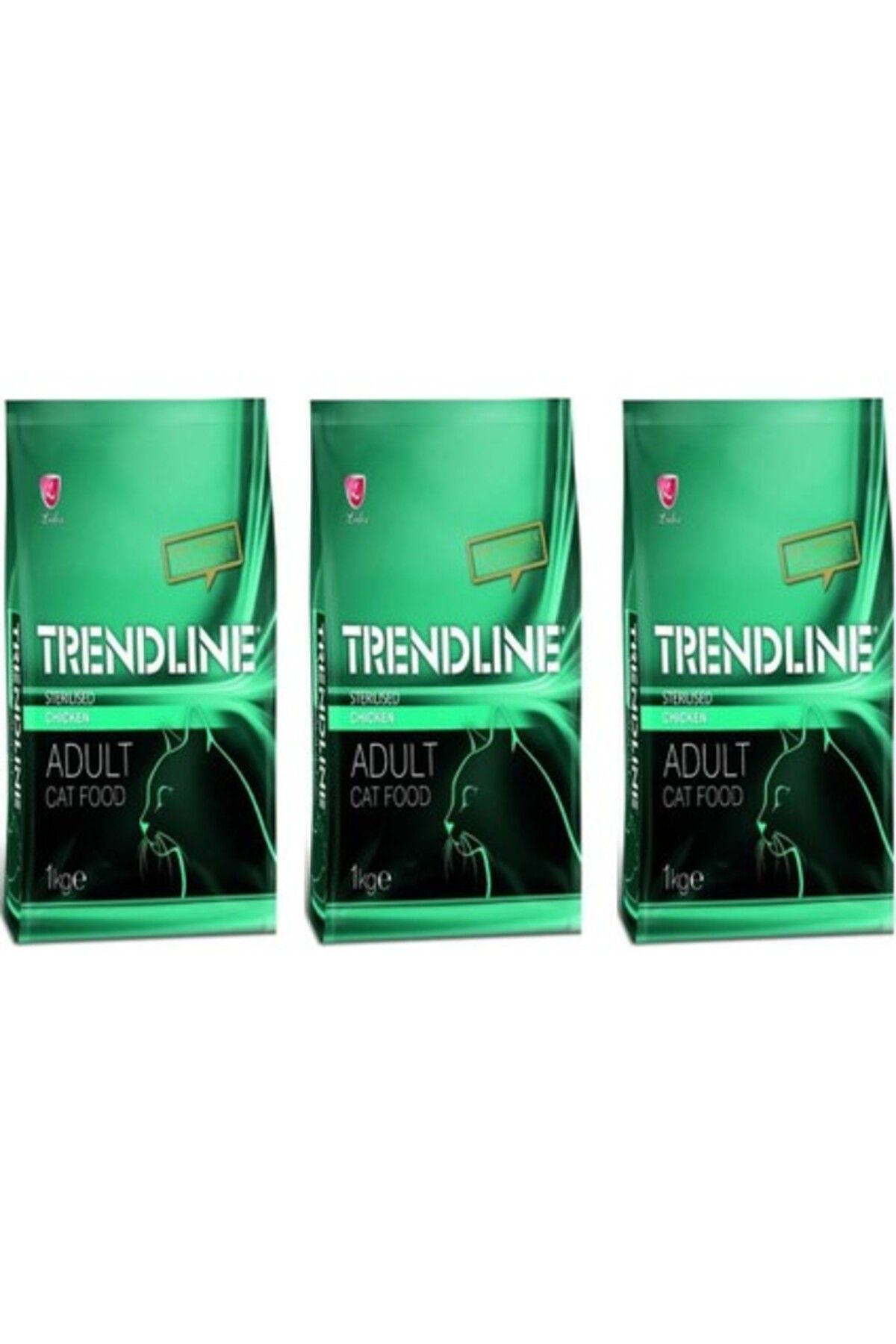 Trendline Sterilised Tavuklu Kedi Maması 1 kg 3'lü Set