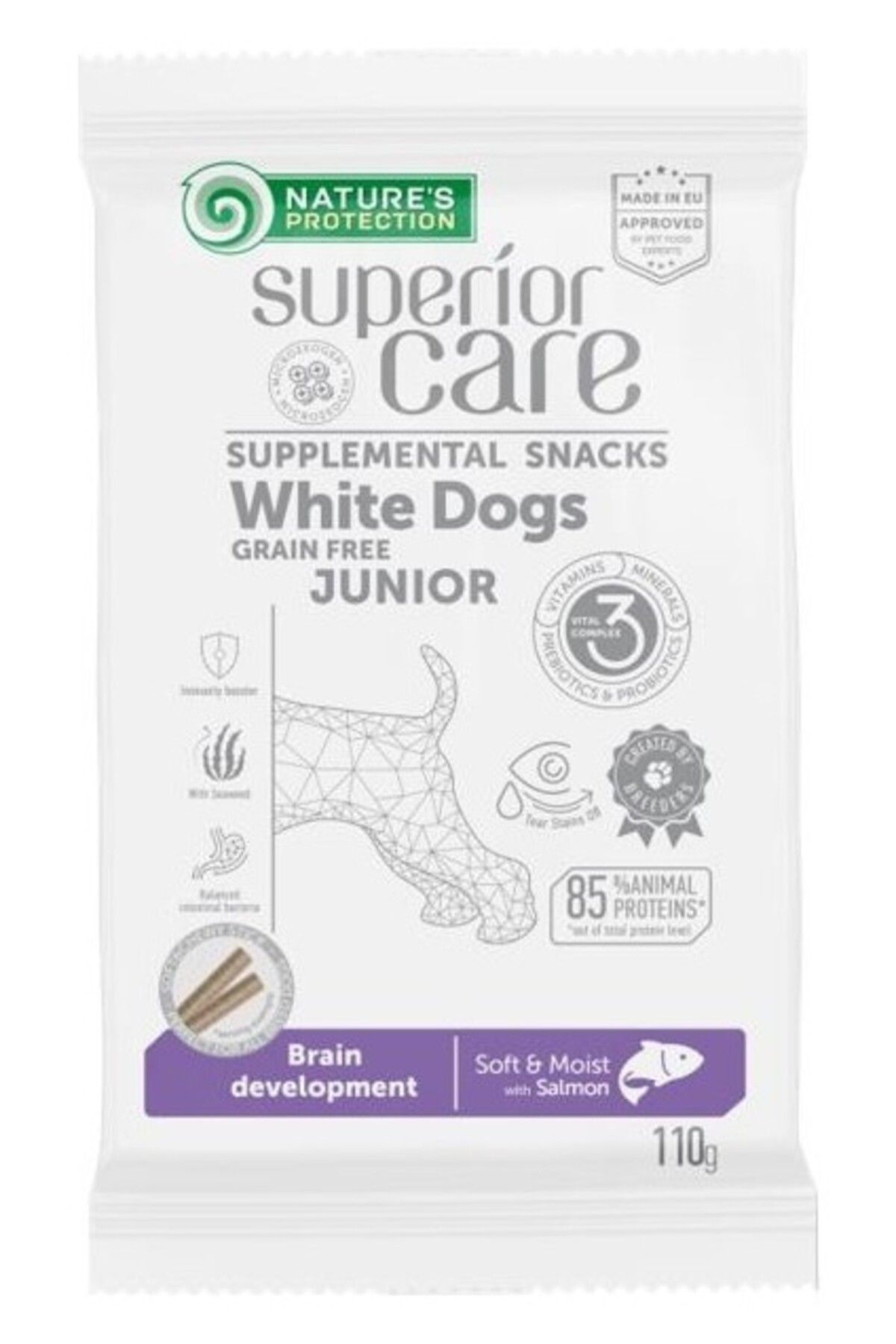 Orqinel Natures Protection Nature's Protection Superior Care Tahılsız Somonlu Köpek Ödülü 110 gr