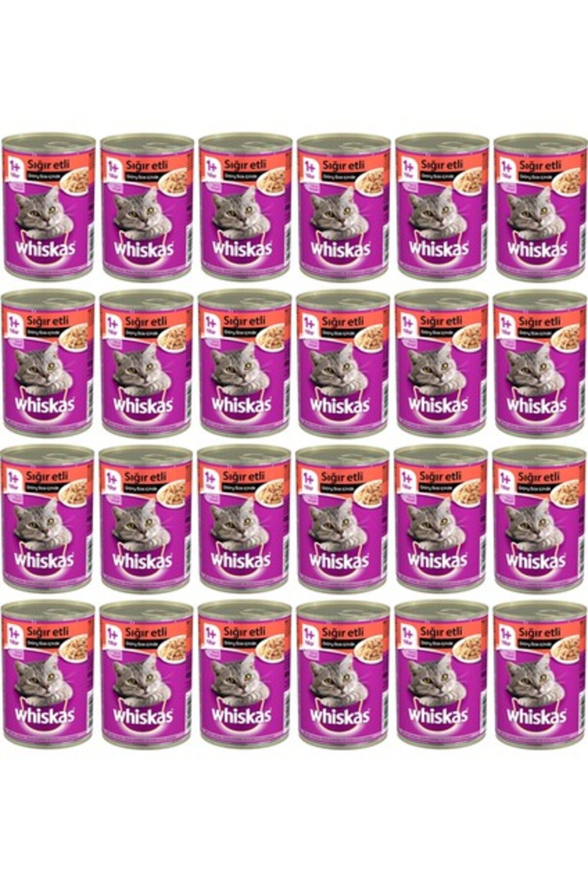 Whiskas Biftekli Konserve Kedi Maması 400 Gr x 24 Adet