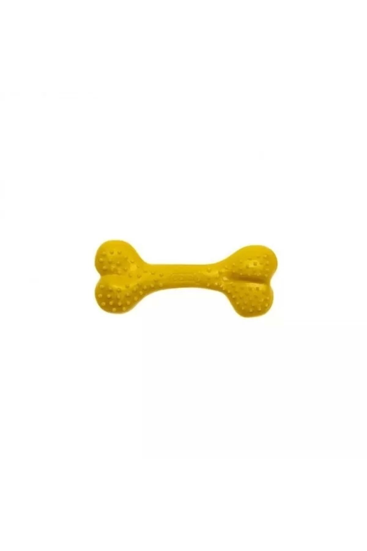 Aquael Comfy Toy Kemik Şeklinde Ananas Aromalı Köpek Oyuncağı Sarı 8.5 Cm