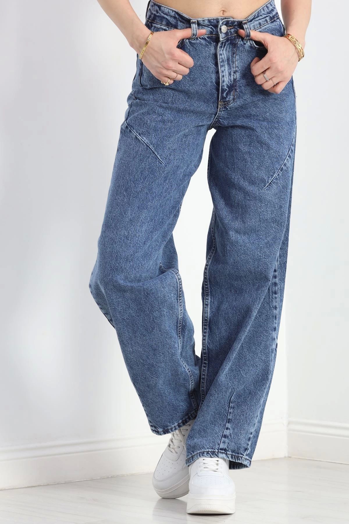 KAZAX Baggy Jean Kot Pantolon Mavi1 - 20891.1184.