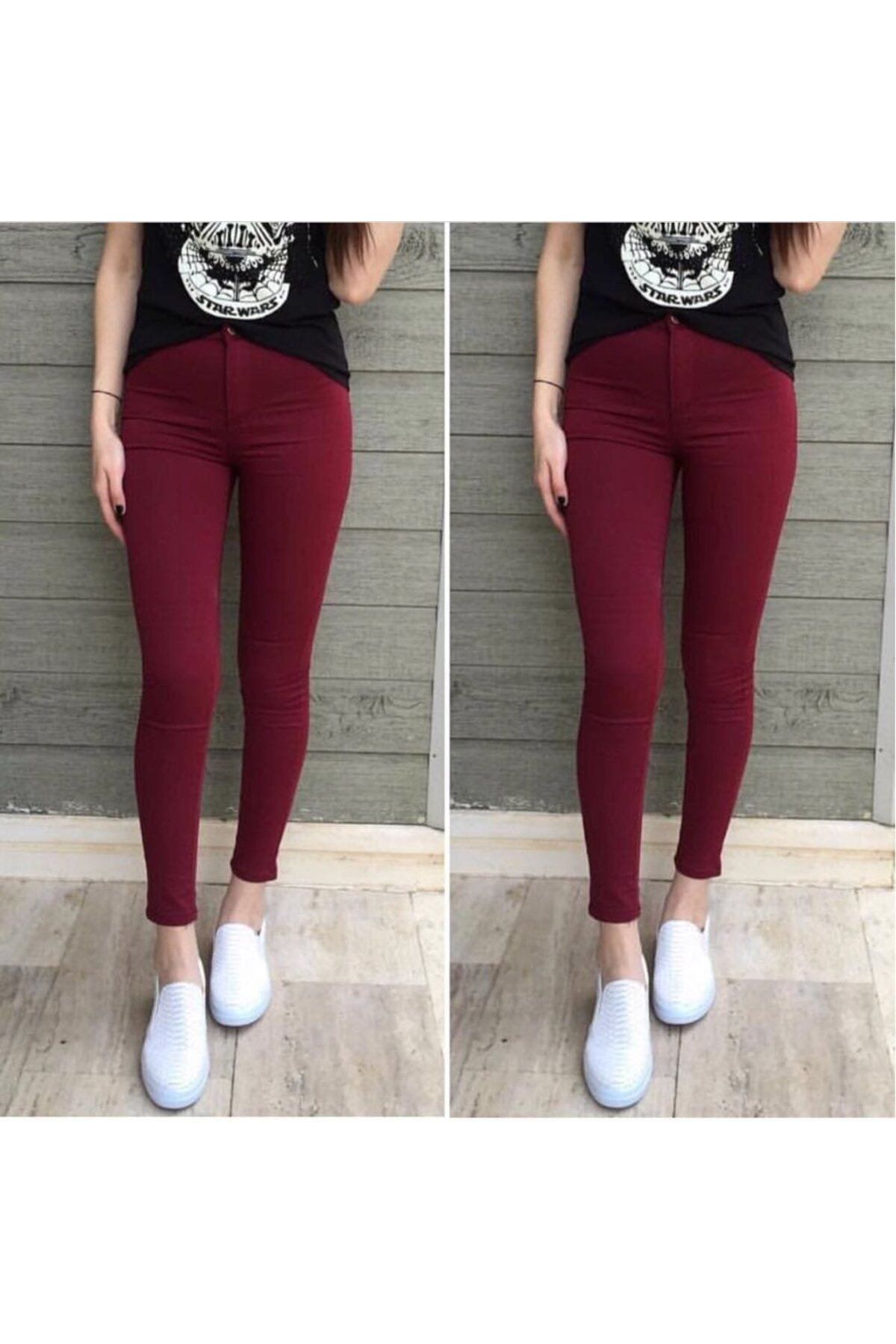 HAZEGO Gabardin Kumaş Yüksek Bel Pantolon 90cm Bel 38cm