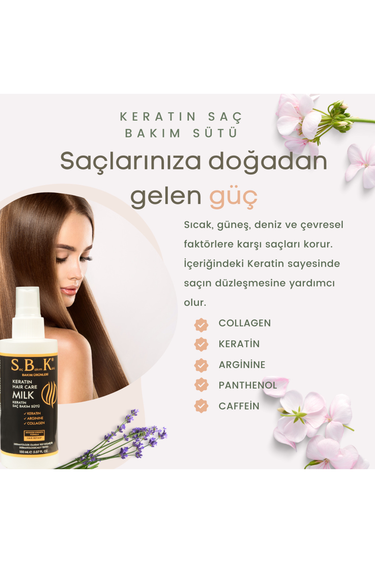Keratin Kolajen Saç Bakım Sütü 150 ml — Saçbakımsütü — تصویر 2 از 3