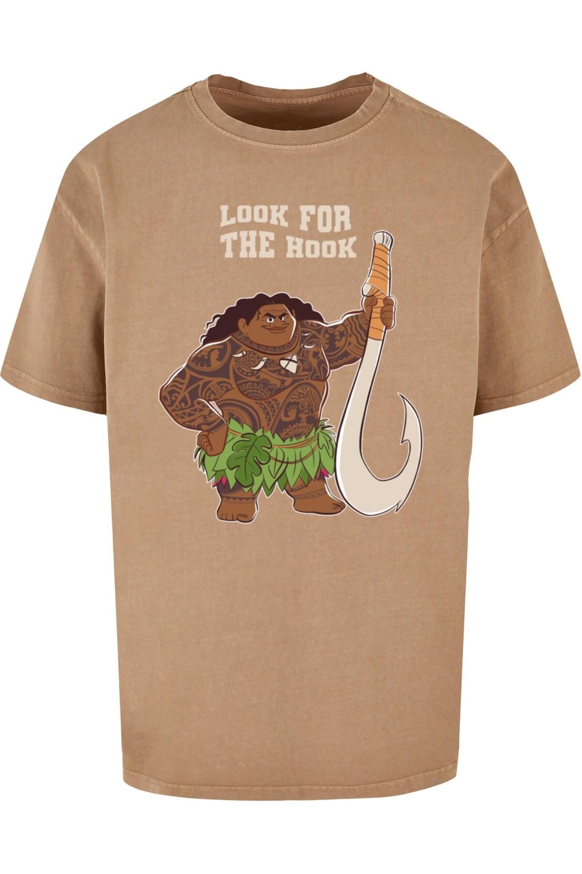 ABSOLUTE CULT-Moana – Maui Look For The Hook – Übergroßes T-Shirt mit Acid-Waschung 1